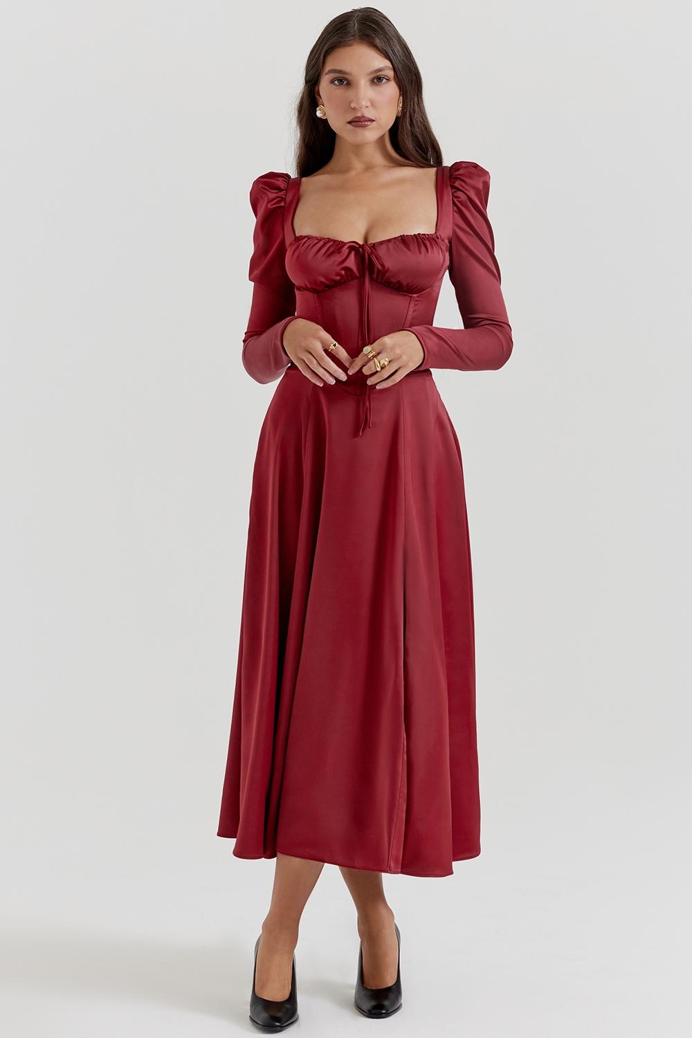 Sebille  ruby corset midi dress Product Image