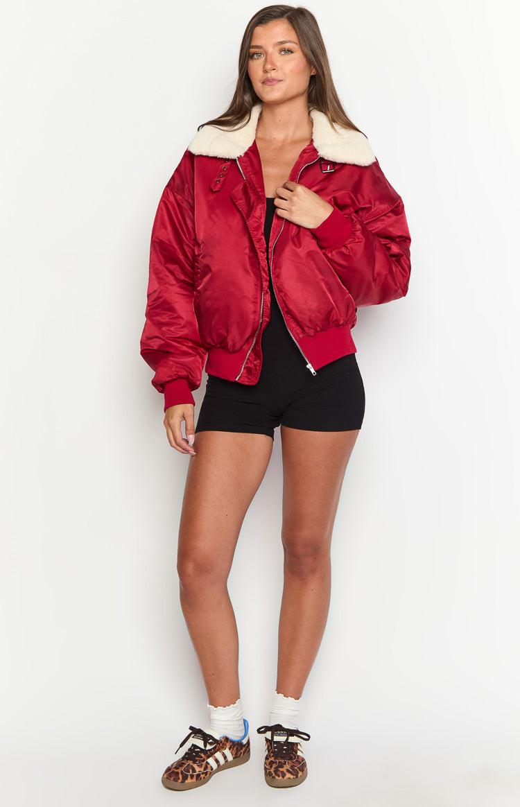 Lioness Carla Mulberry Puffer Jacket Product Image