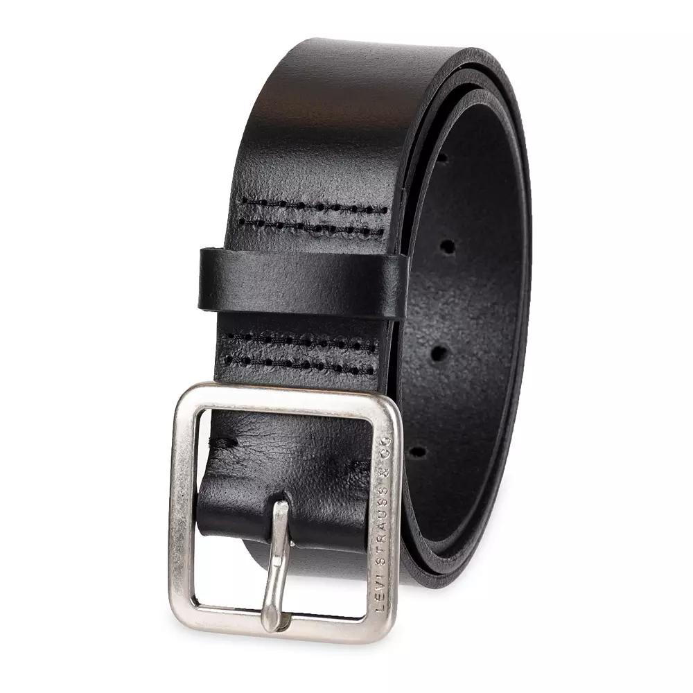 Women's & Plus Levi's® Square Center Bar Buckle Leather Belt,  Product Image