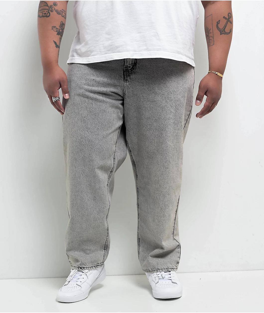 Empyre Grey Wash Ultra Loose Skate Jeans Product Image