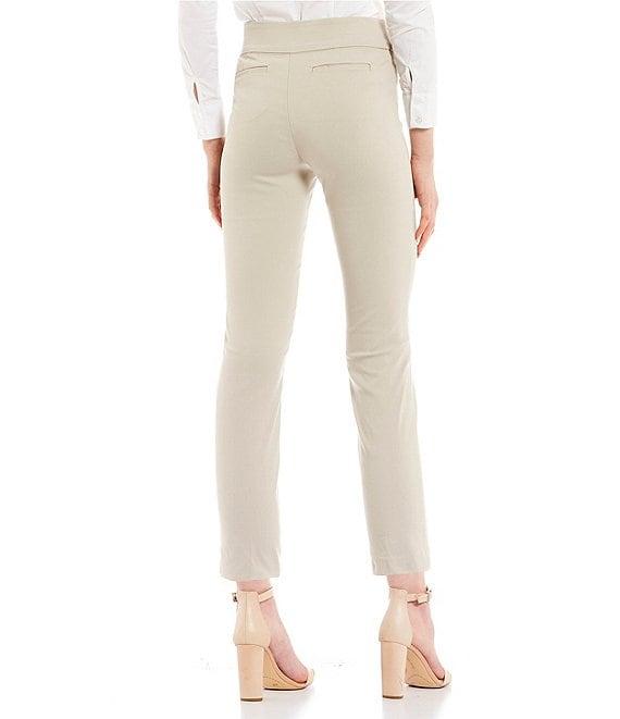 High-Rise Straight-Fit Pull-On Stretch Dress Pants Product Image