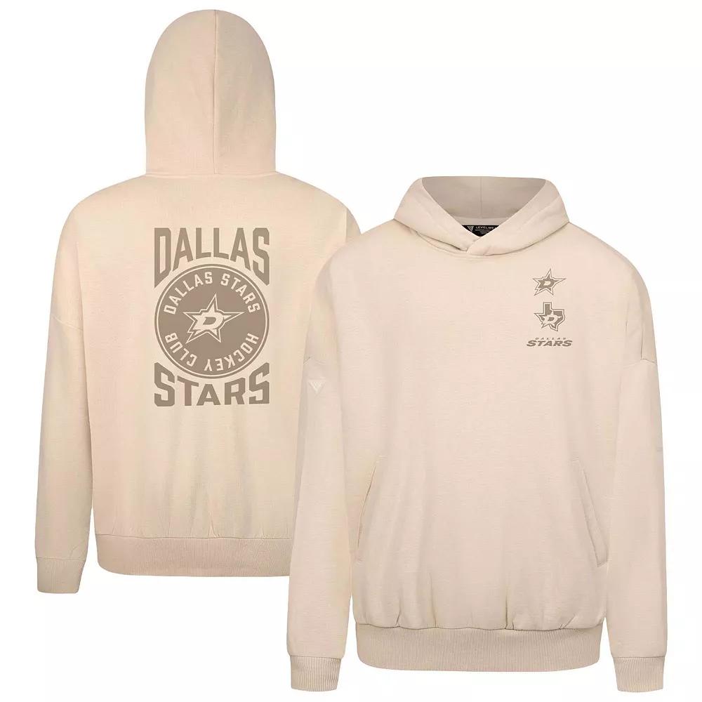 Men's Levelwear Cream Dallas Stars Contact Stamp Pullover Hoodie, Size: Small, Str Beige Product Image