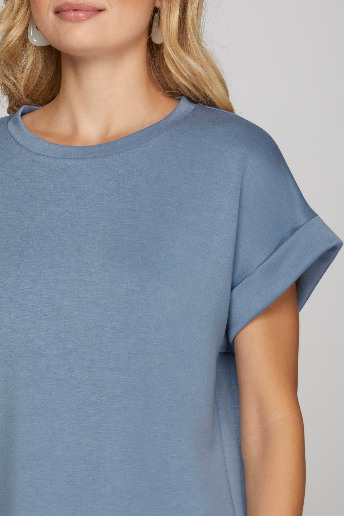 DROP SHOULDER KNIT TOP Product Image