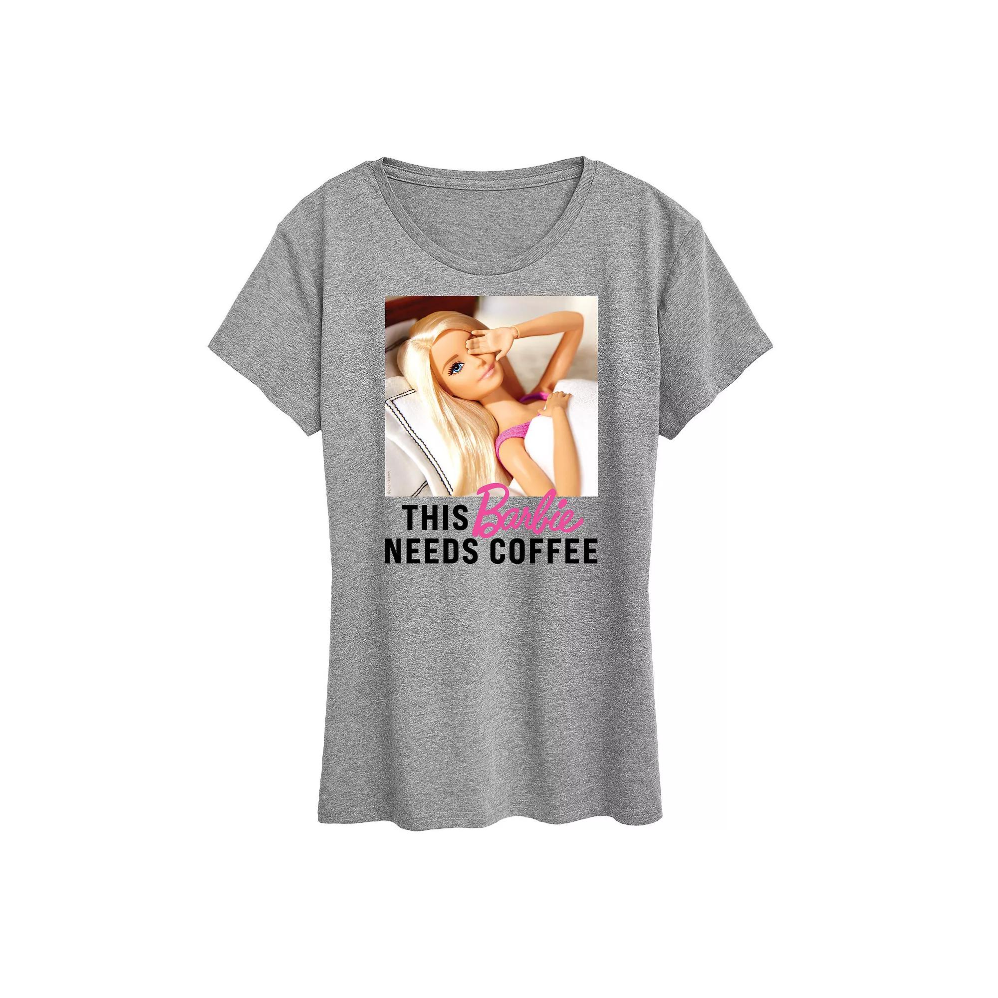 Women's Barbie® Needs Coffee Graphic Tee, Girl's,  Product Image