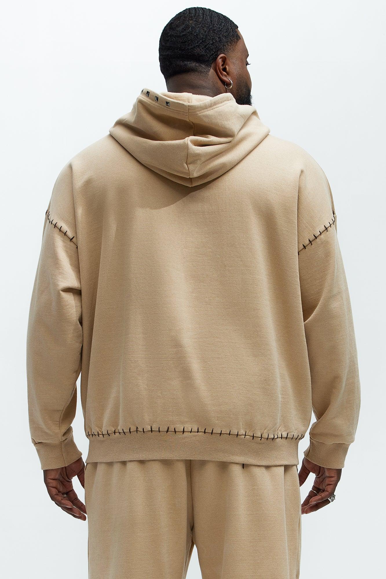 Fresh Studded Hoodie - Khaki Product Image