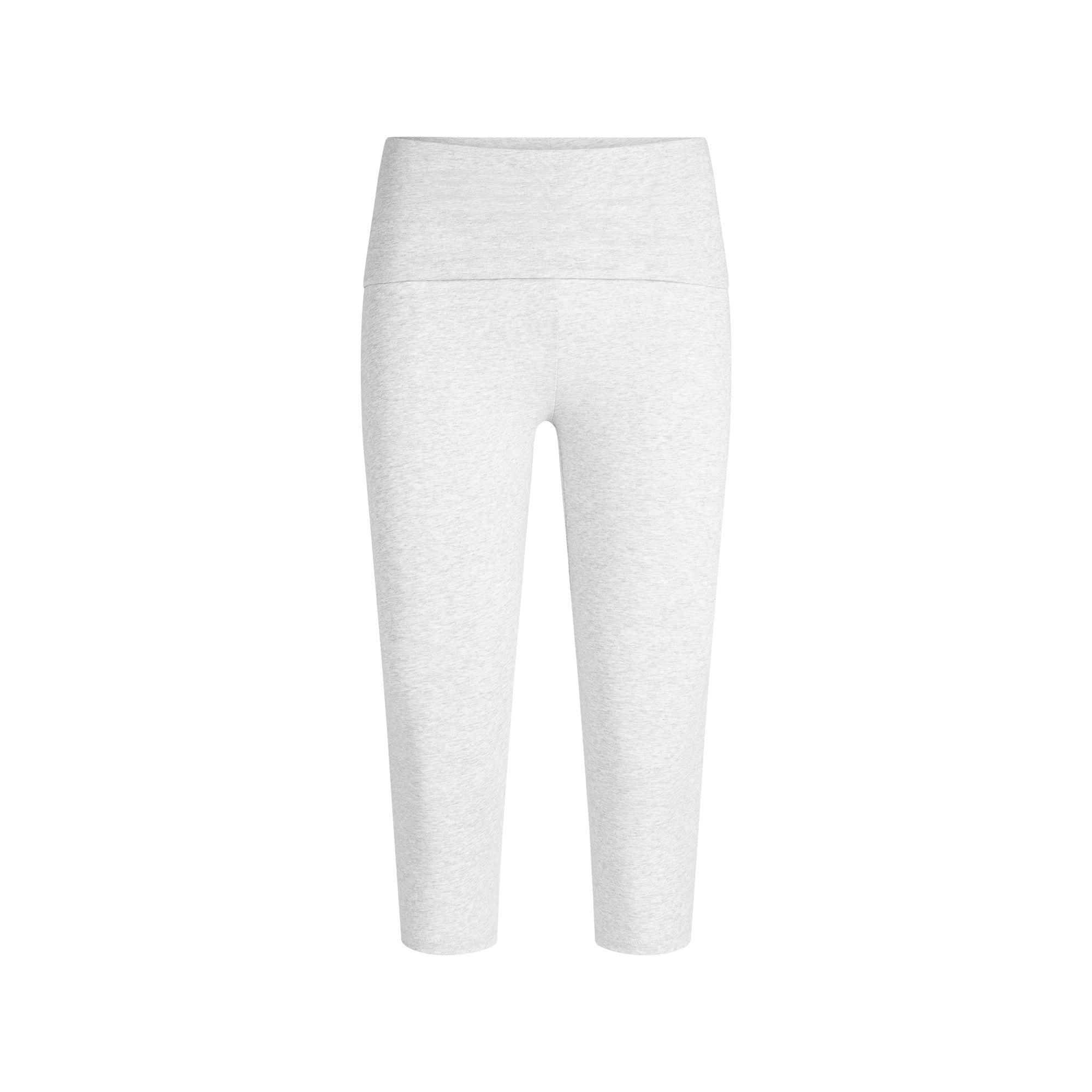 COTTON JERSEY FOLDOVER CAPRI | LIGHT HEATHER GREY Product Image