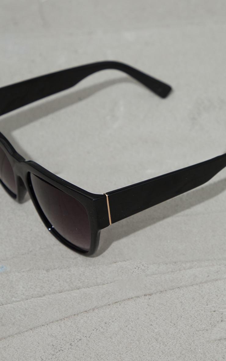Black Plastic Oversized Square Sunglasses Product Image