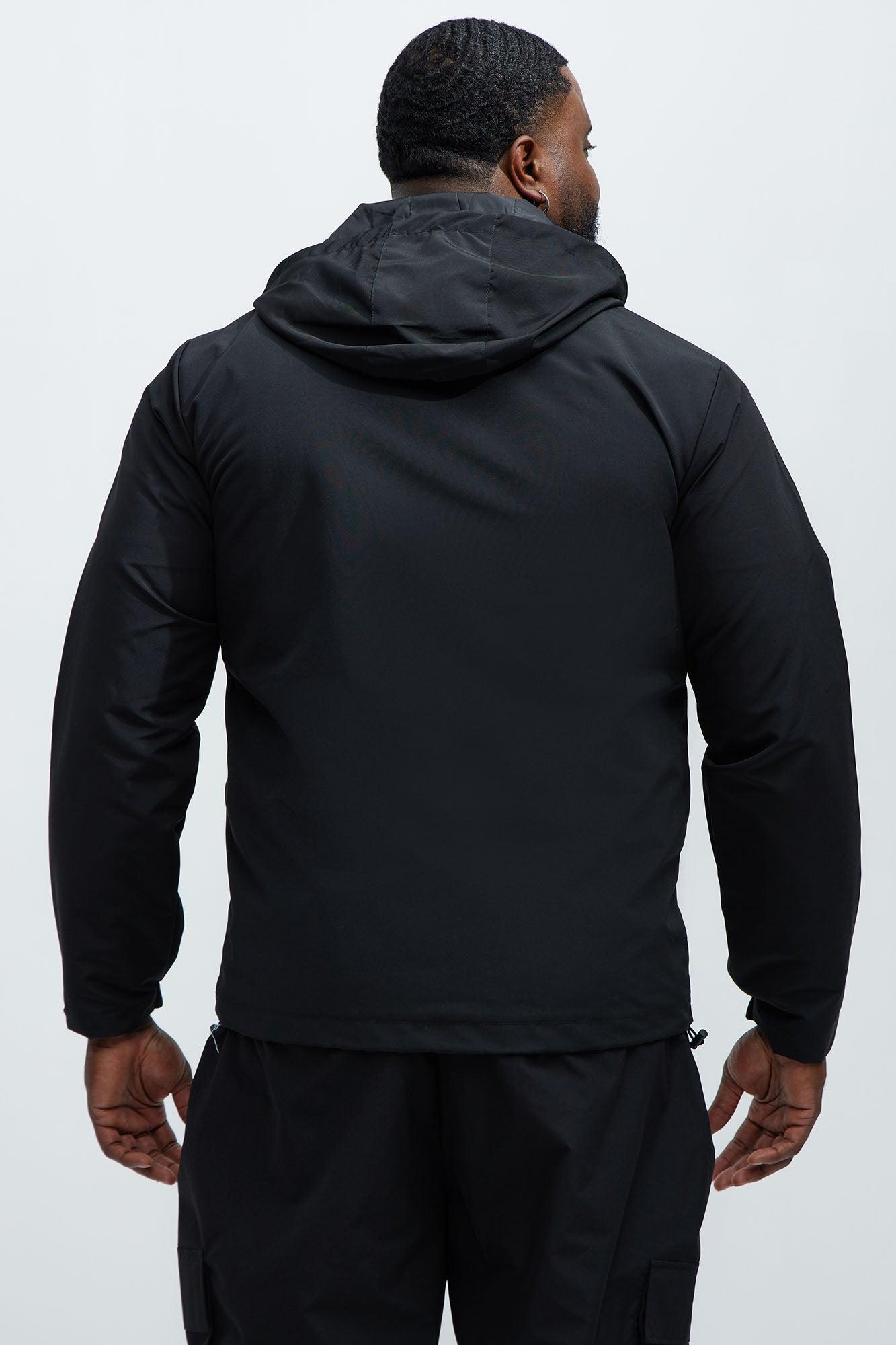Centered 4 Pocket Anorak Jacket - Black Product Image