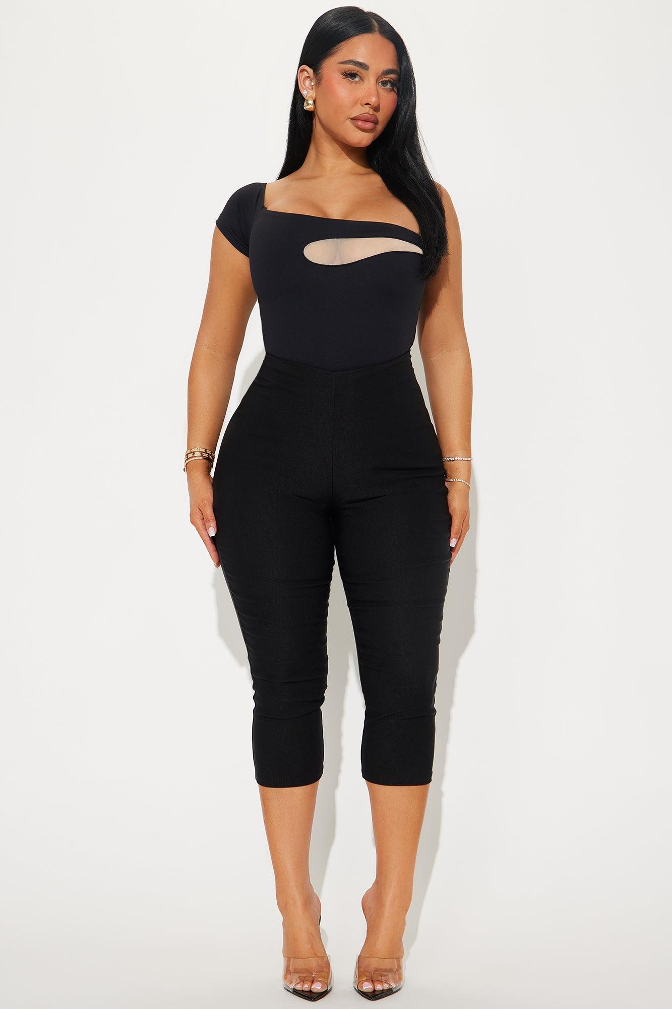 Eliana One Shoulder Bodysuit - Black Product Image
