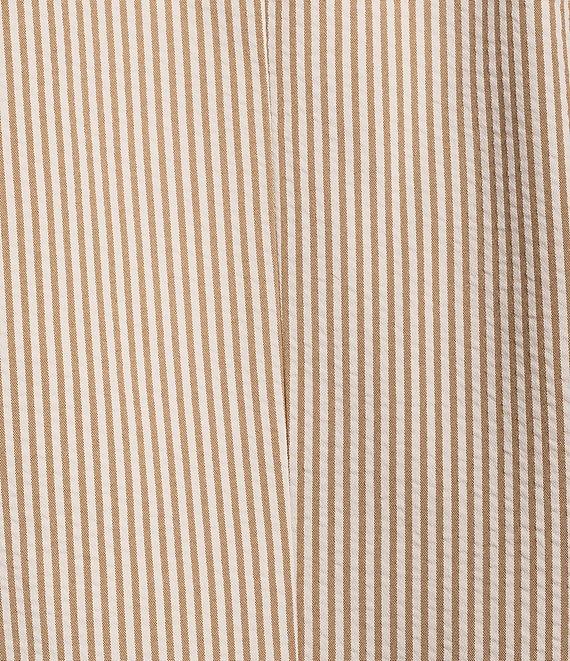 Kasper Plus Size Seersucker Notch Lapel 3/4 Roll-Tab Sleeve Coordinating Patch Pocket Jacket Product Image