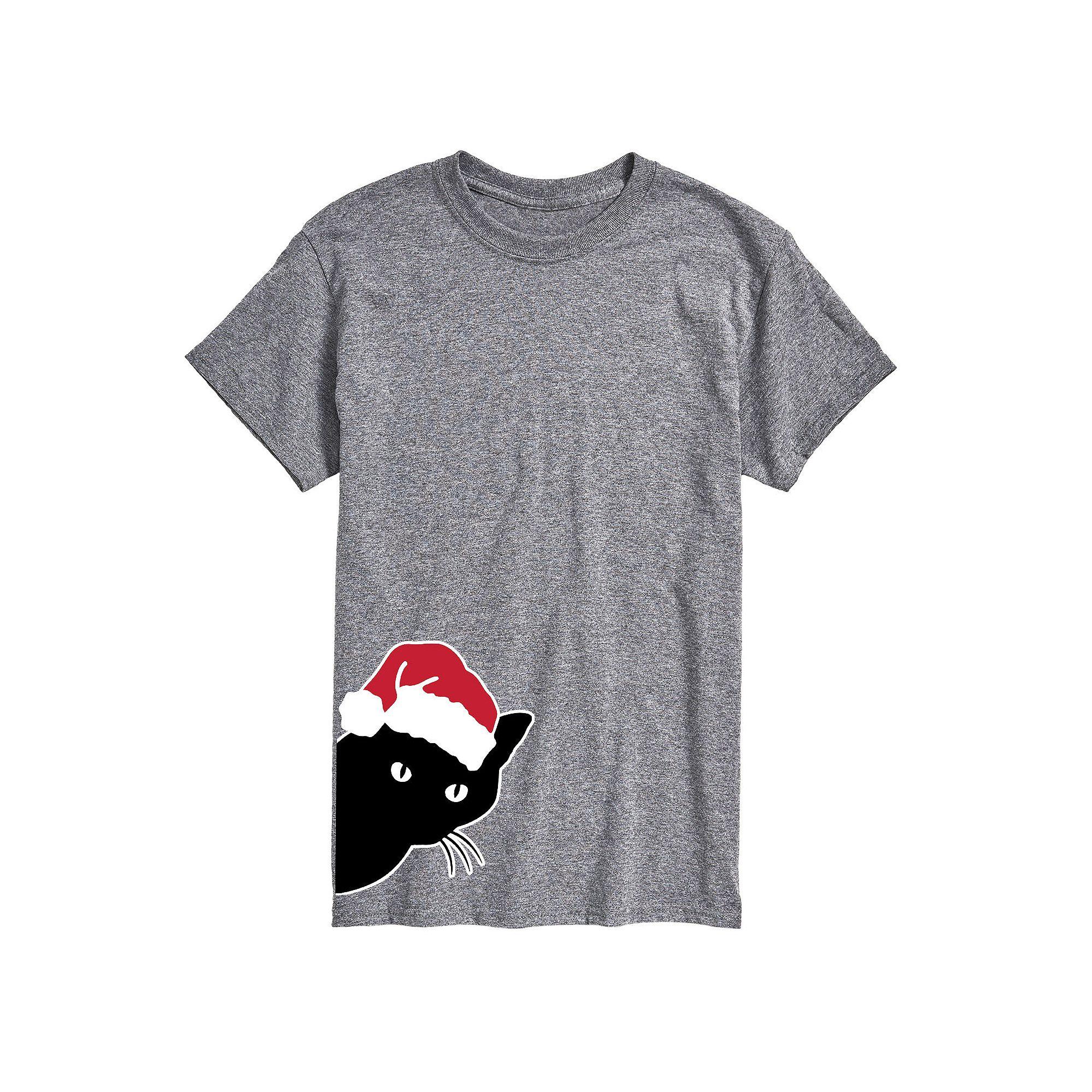 Big & Tall Peeking Cat Tee, Men's,  Product Image