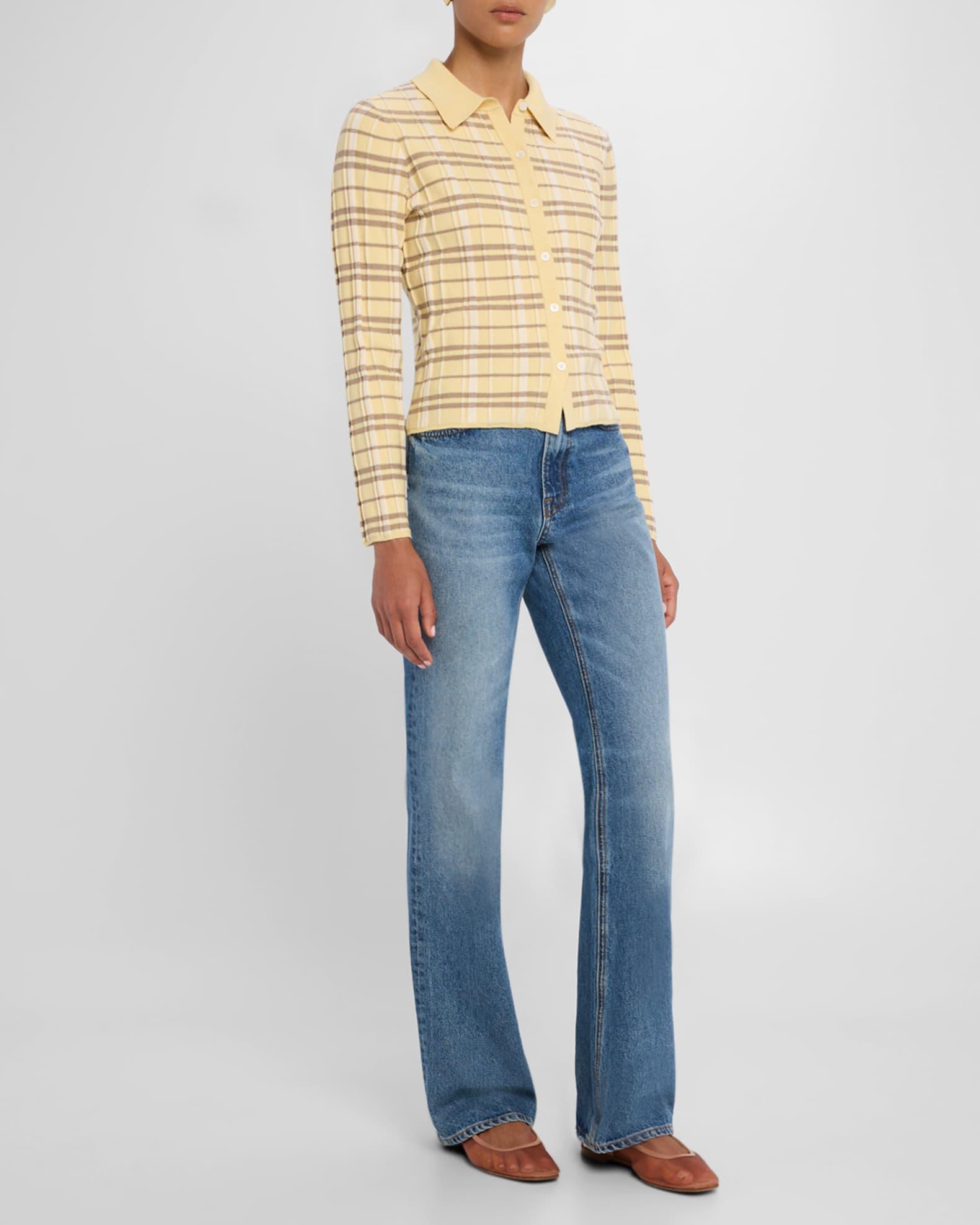 Plaid Elle Button-Front Shirt Product Image