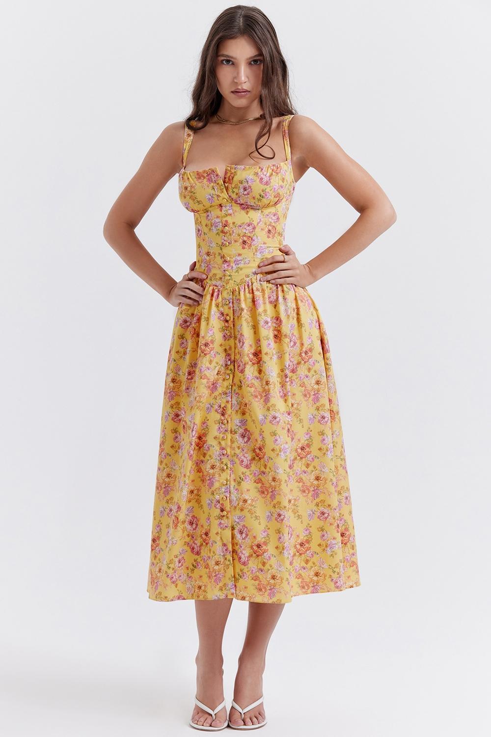 Tatiana  butter print midi sundress Product Image