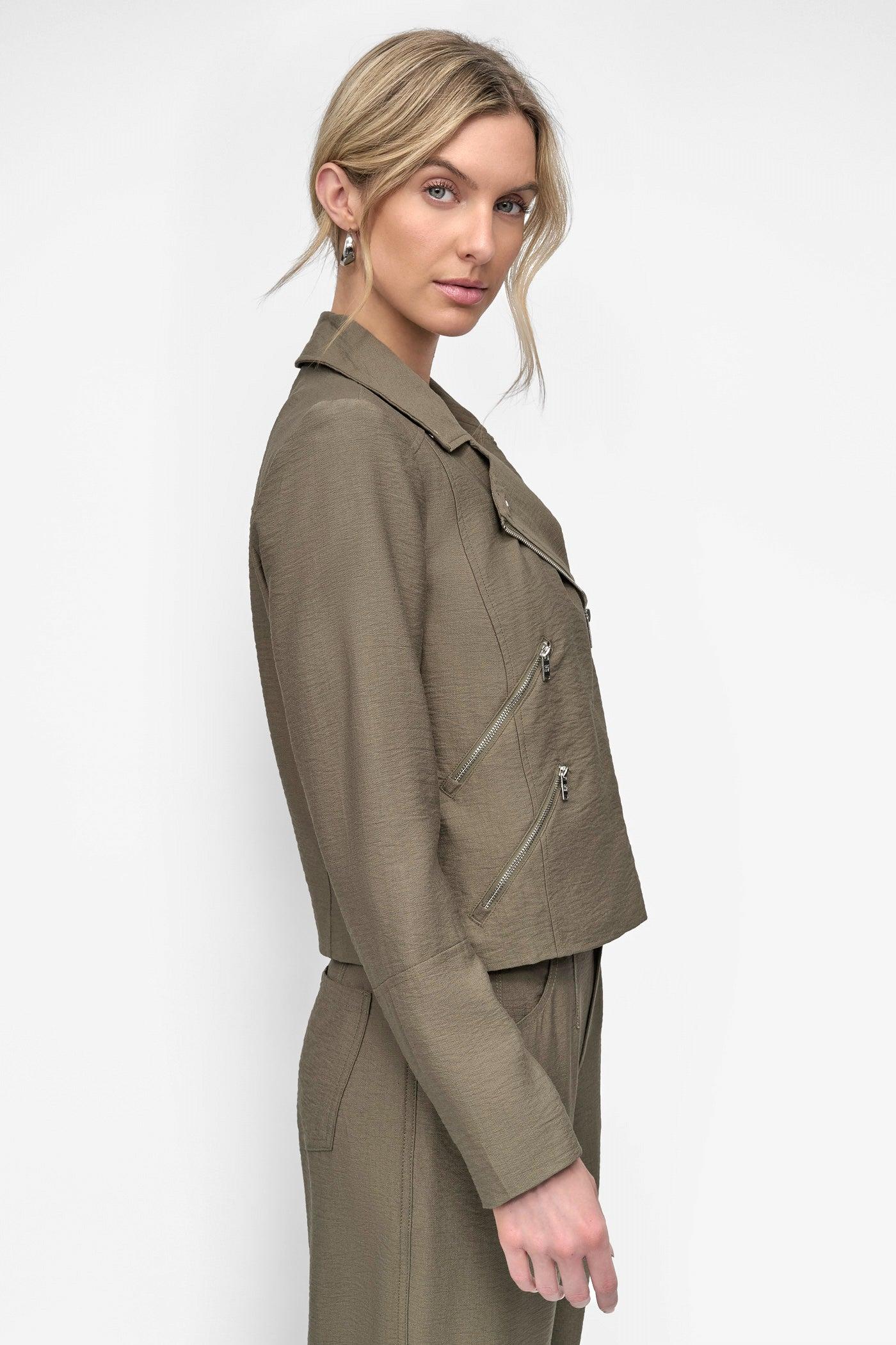 ZIPPER CRINKLE JACKET Product Image