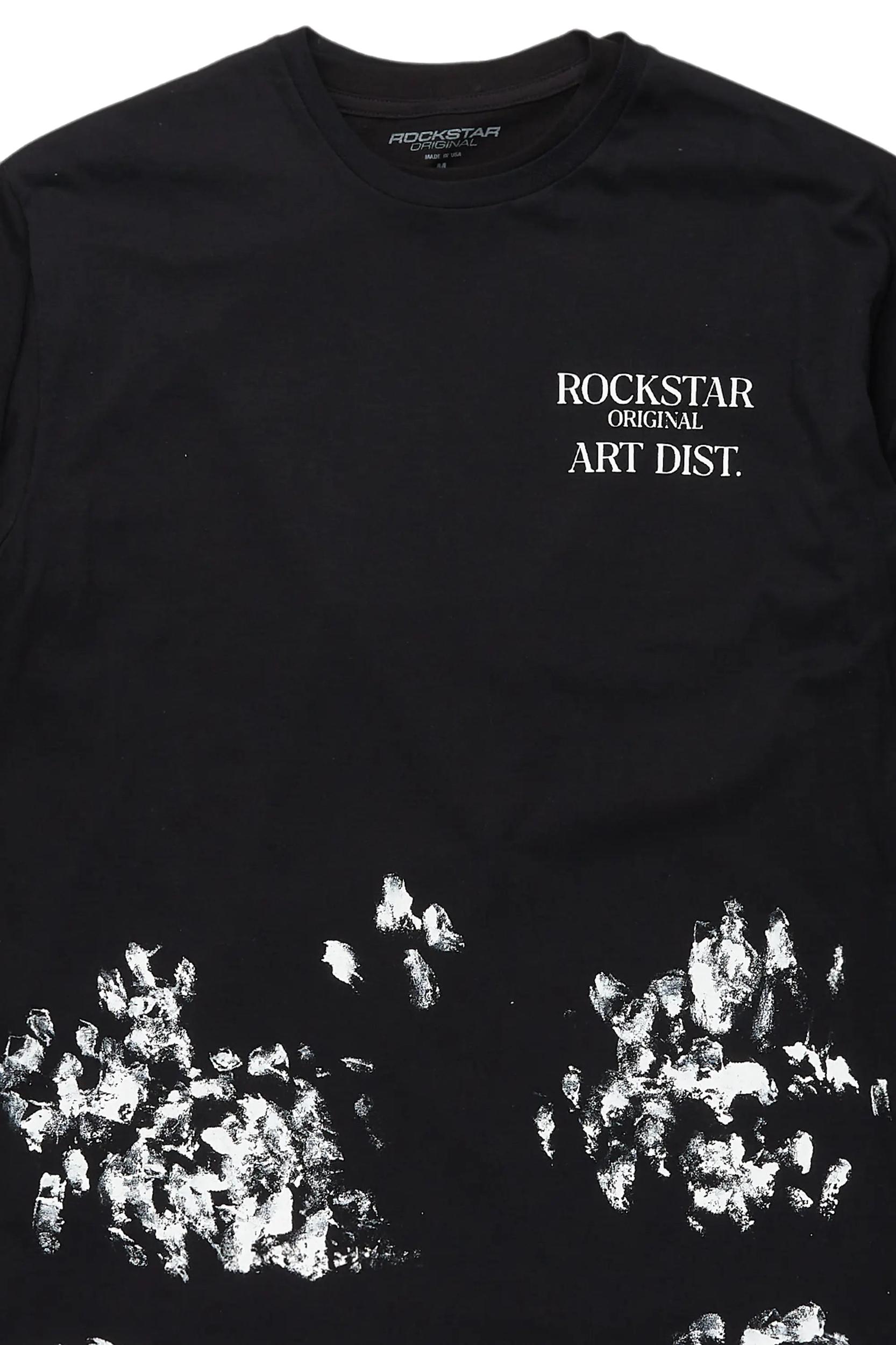 Three Maxi Jet Black Baggy Fit Jean Male Product Image