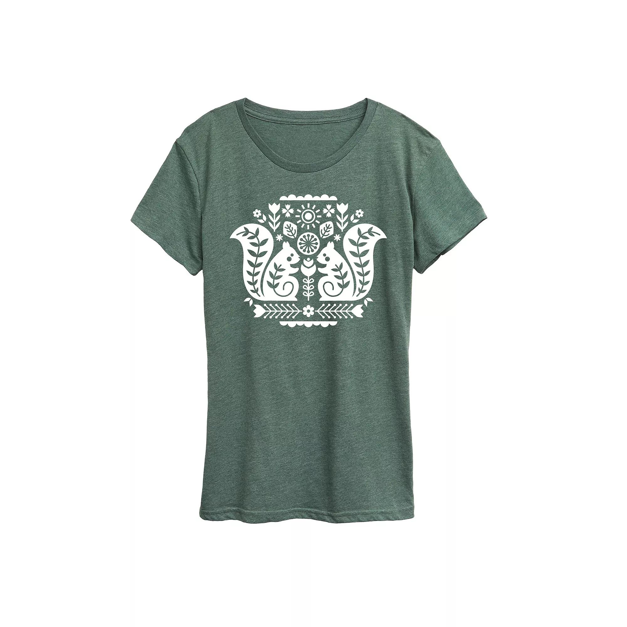 Women's Scandinavian Squirrels Graphic Tee,  Product Image
