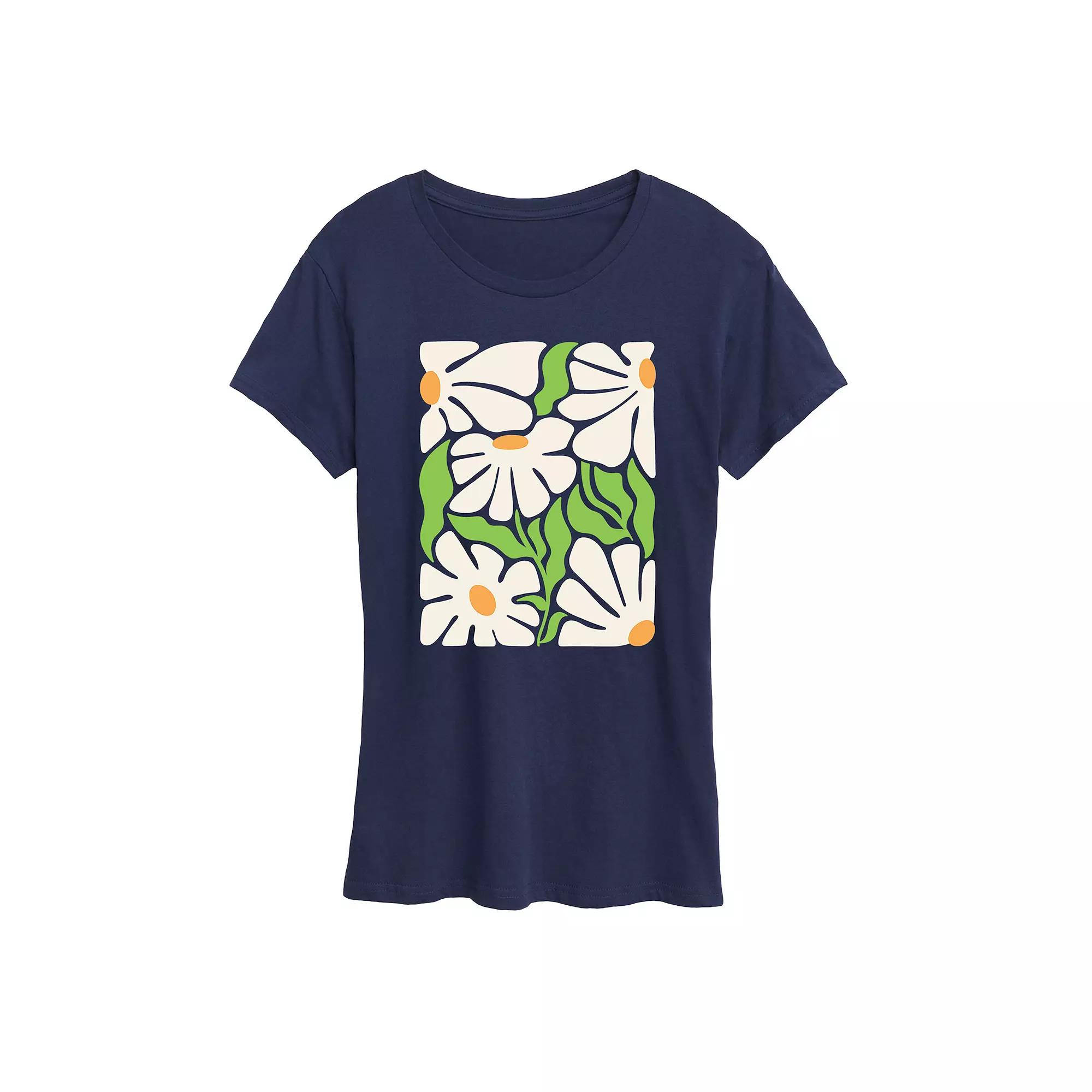 Women's Deco Flowers Graphic Tee,  Product Image