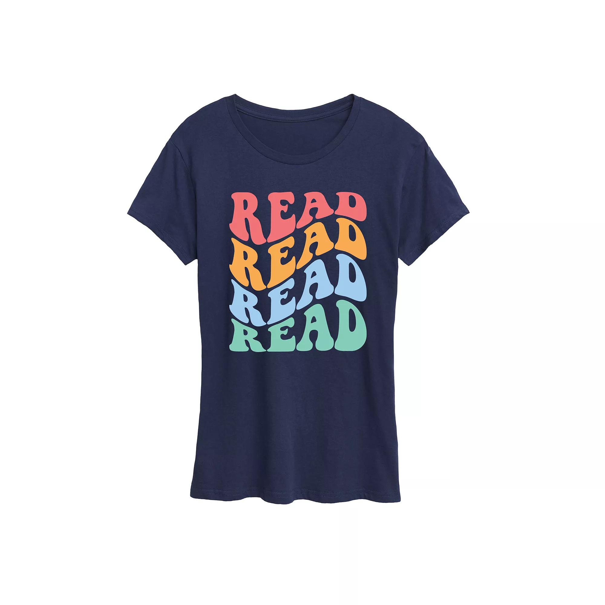 Women's Read Retro Stacked Graphic Tee,  Product Image