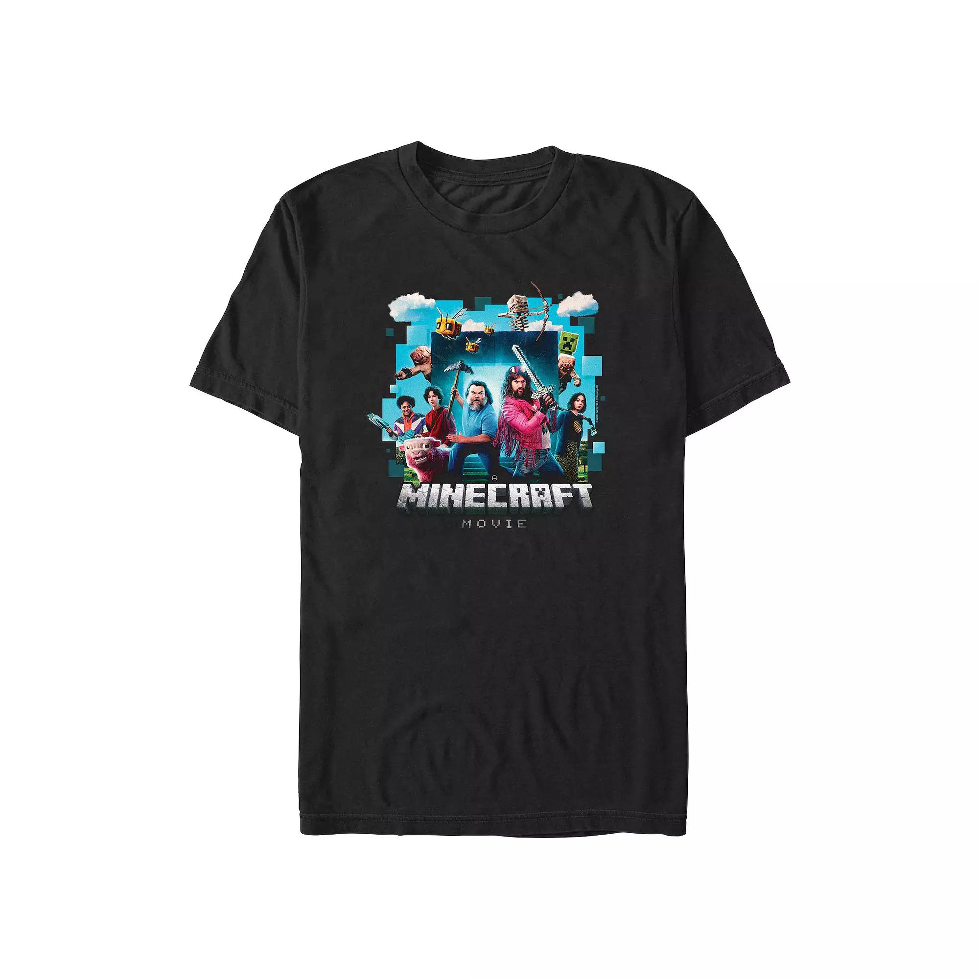 Big & Tall Minecraft Movie Poster Graphic Tee, Men's,  Product Image