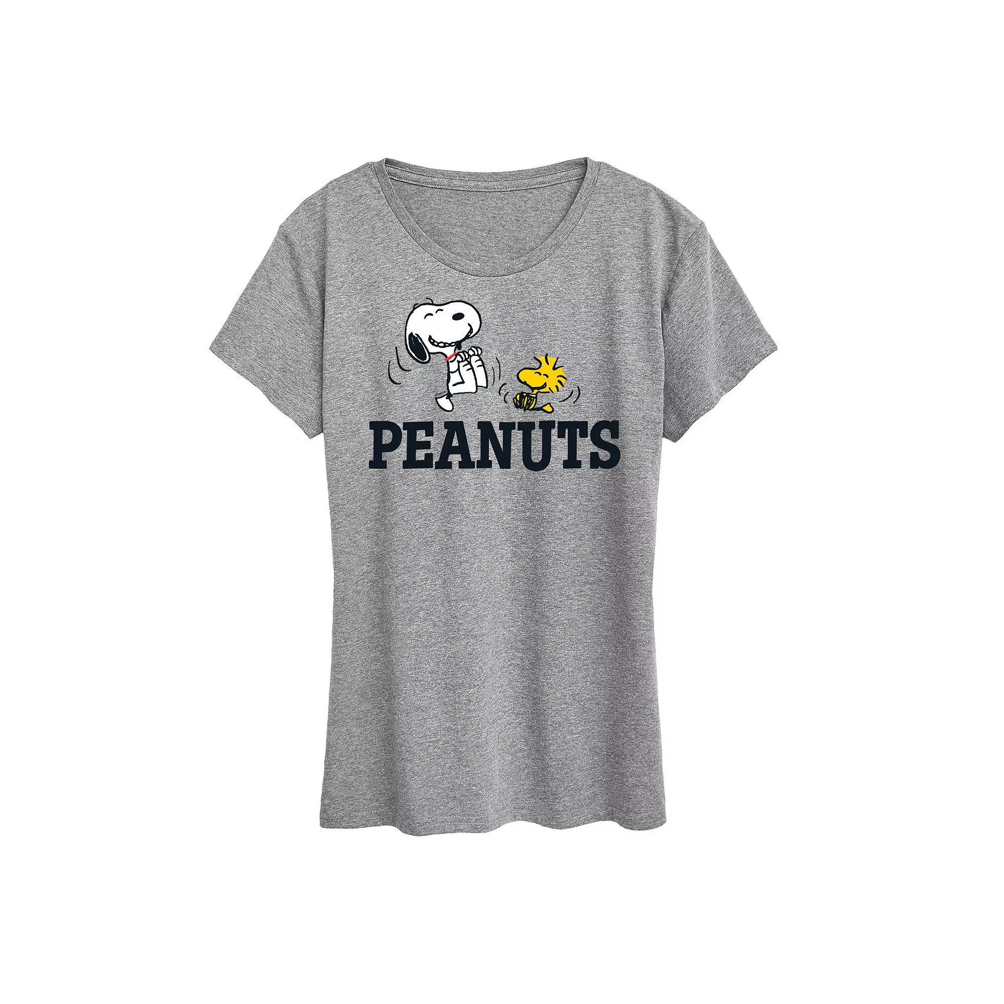 Women's Peanuts Snoopy And Woodstock Graphic Tee, Girl's,  Product Image