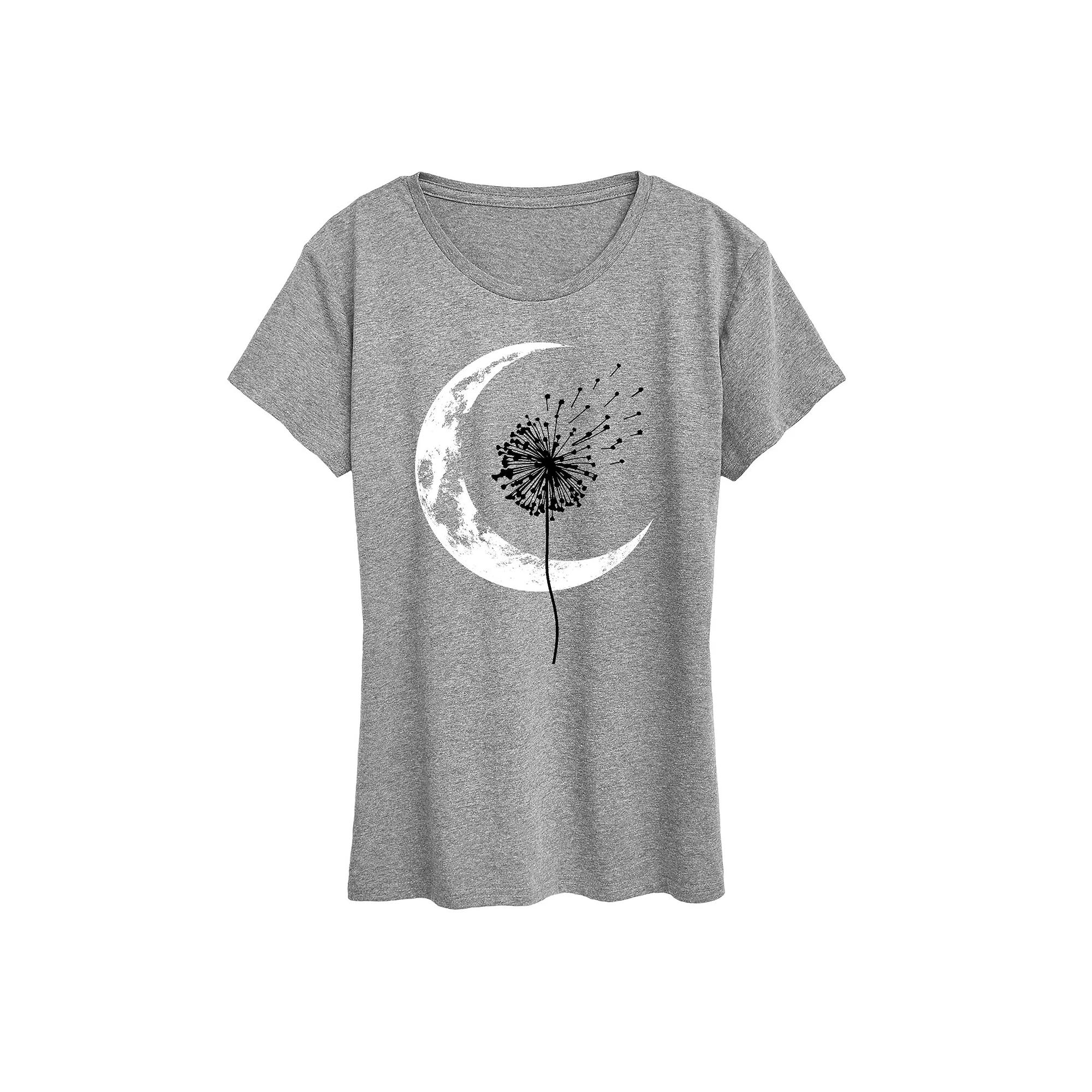Women's Dandelion Crescent Moon Graphic Tee, Girl's,  Product Image