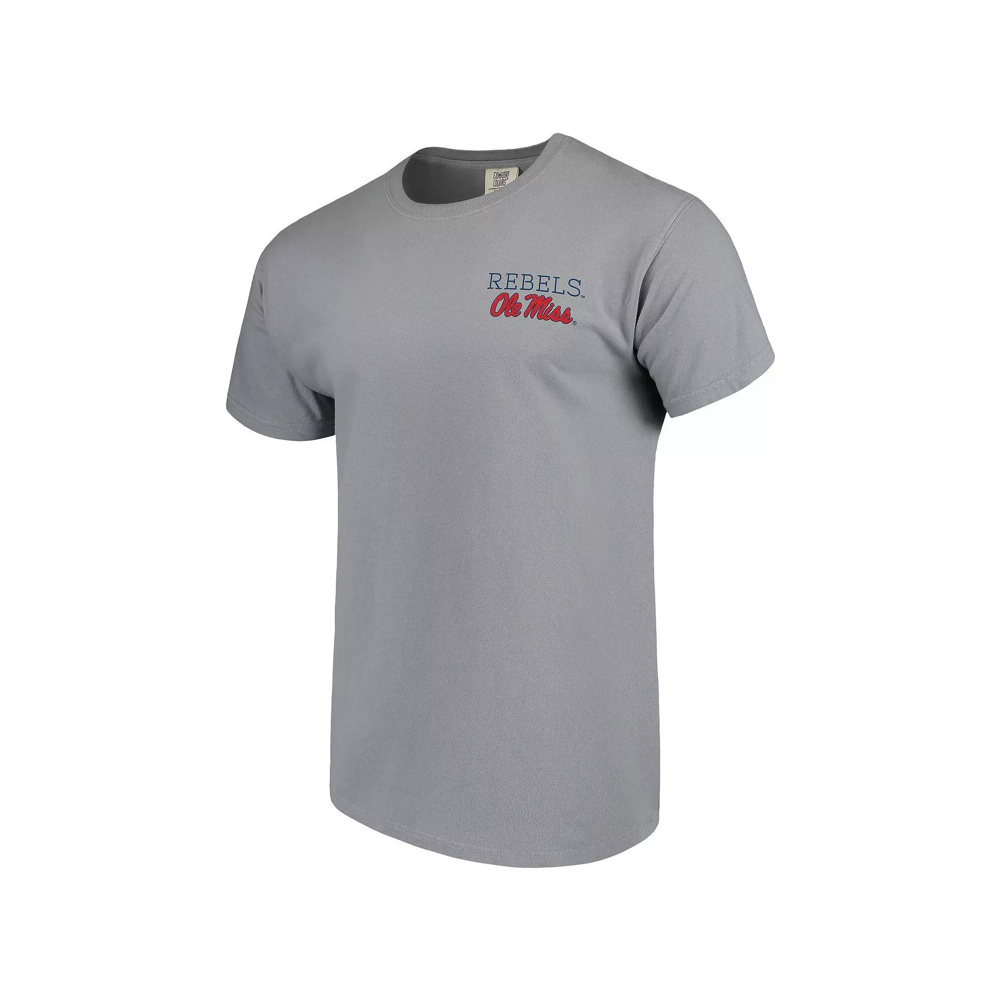 Men's Gray Ole Miss Rebels Comfort Colors Campus Scenery T-Shirt, Size: Medium, Grey Product Image