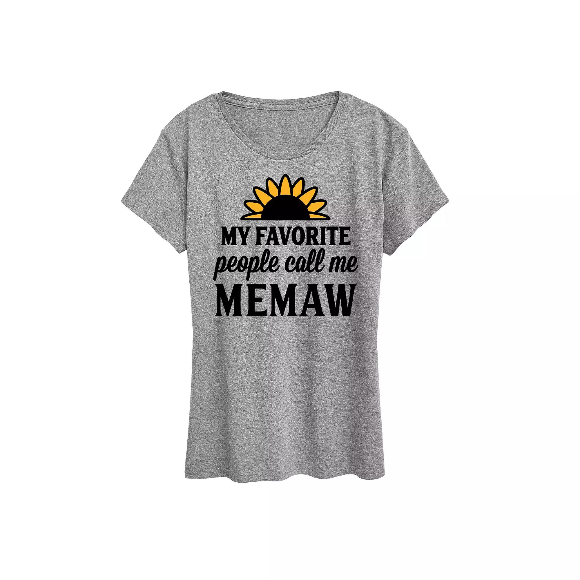 Women's Favorite People Call Me Memaw Graphic Tee,  Product Image