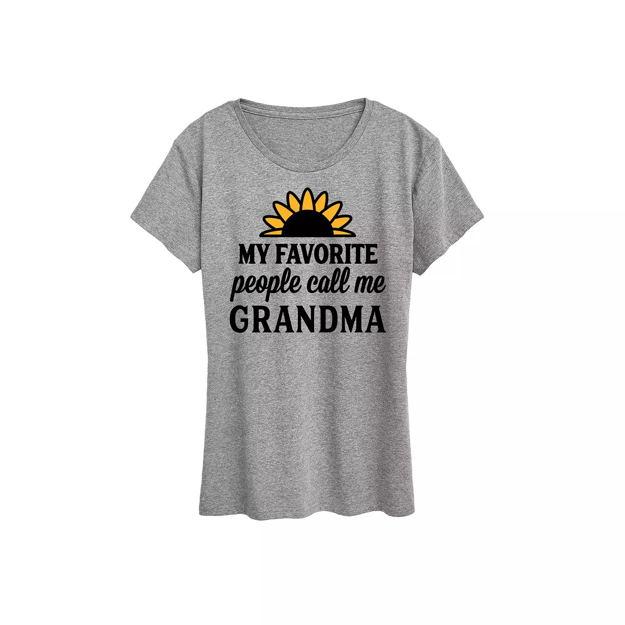 Women's Favorite People Call Me Grandma Graphic Tee,  Product Image