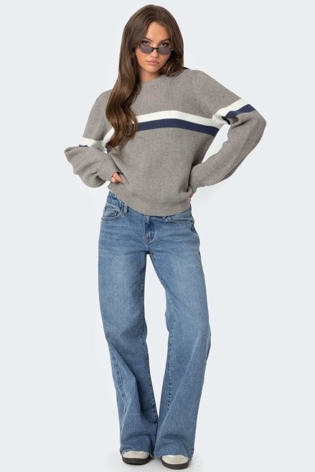 Nautical Striped Oversized Sweater Product Image