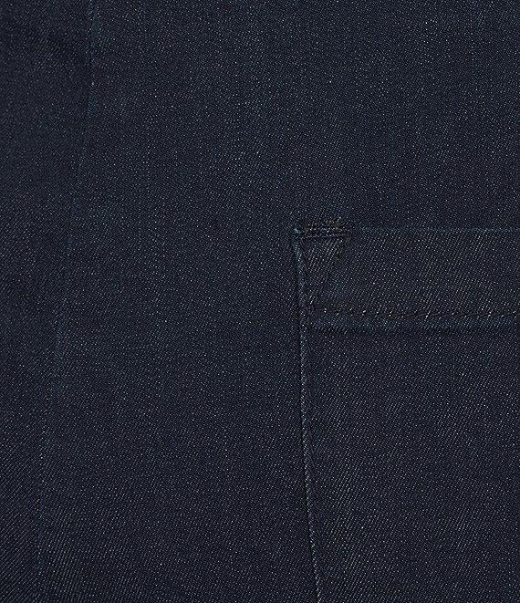 Allison Daley Plus Size Stretch Denim Elastic Waist Pull-On Wide Leg Crop Pants Product Image