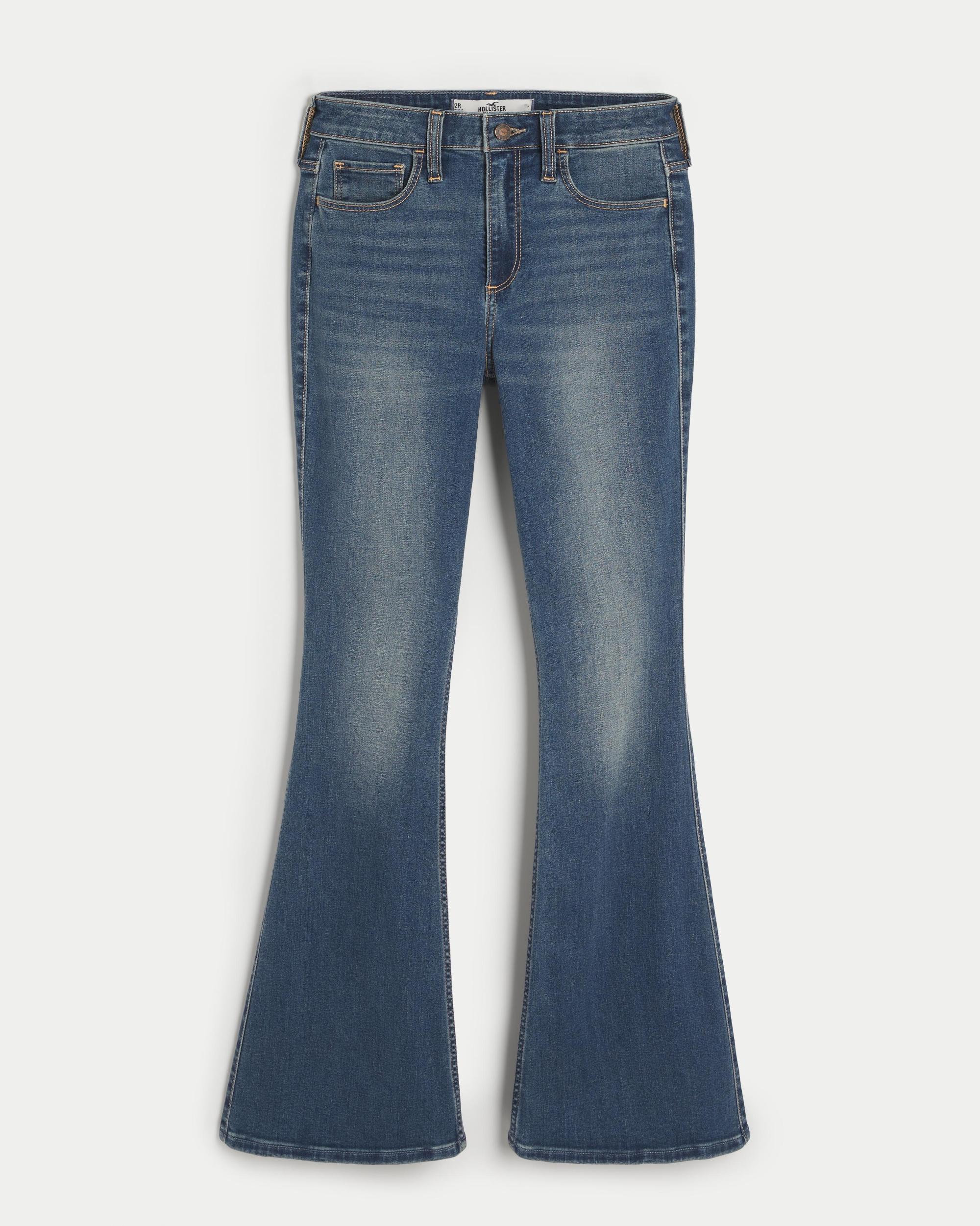 Curvy High-Rise Medium Wash Flare Jeans Product Image