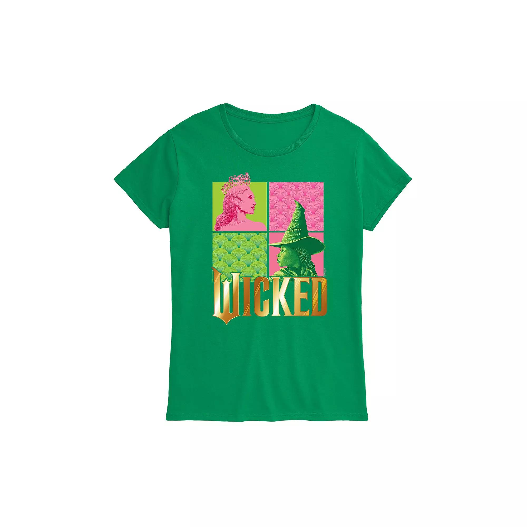 Women's Wicked Glinda & Elpha Grid Graphic Tee,  Product Image