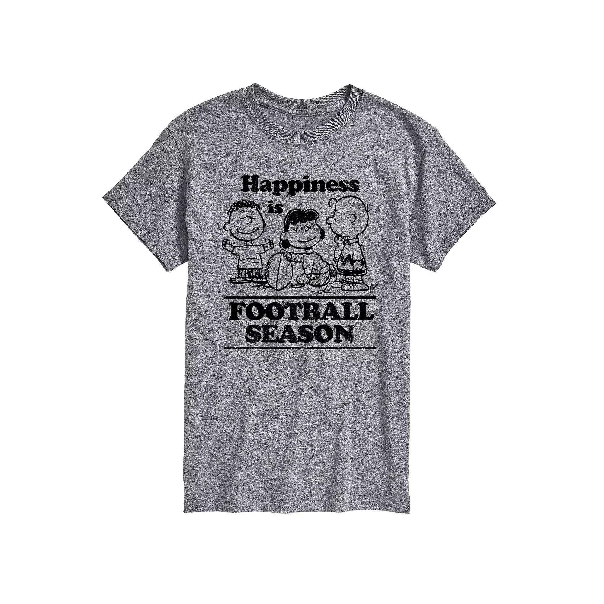 Men's Peanuts Happiness Is Football Season Tee,  Product Image