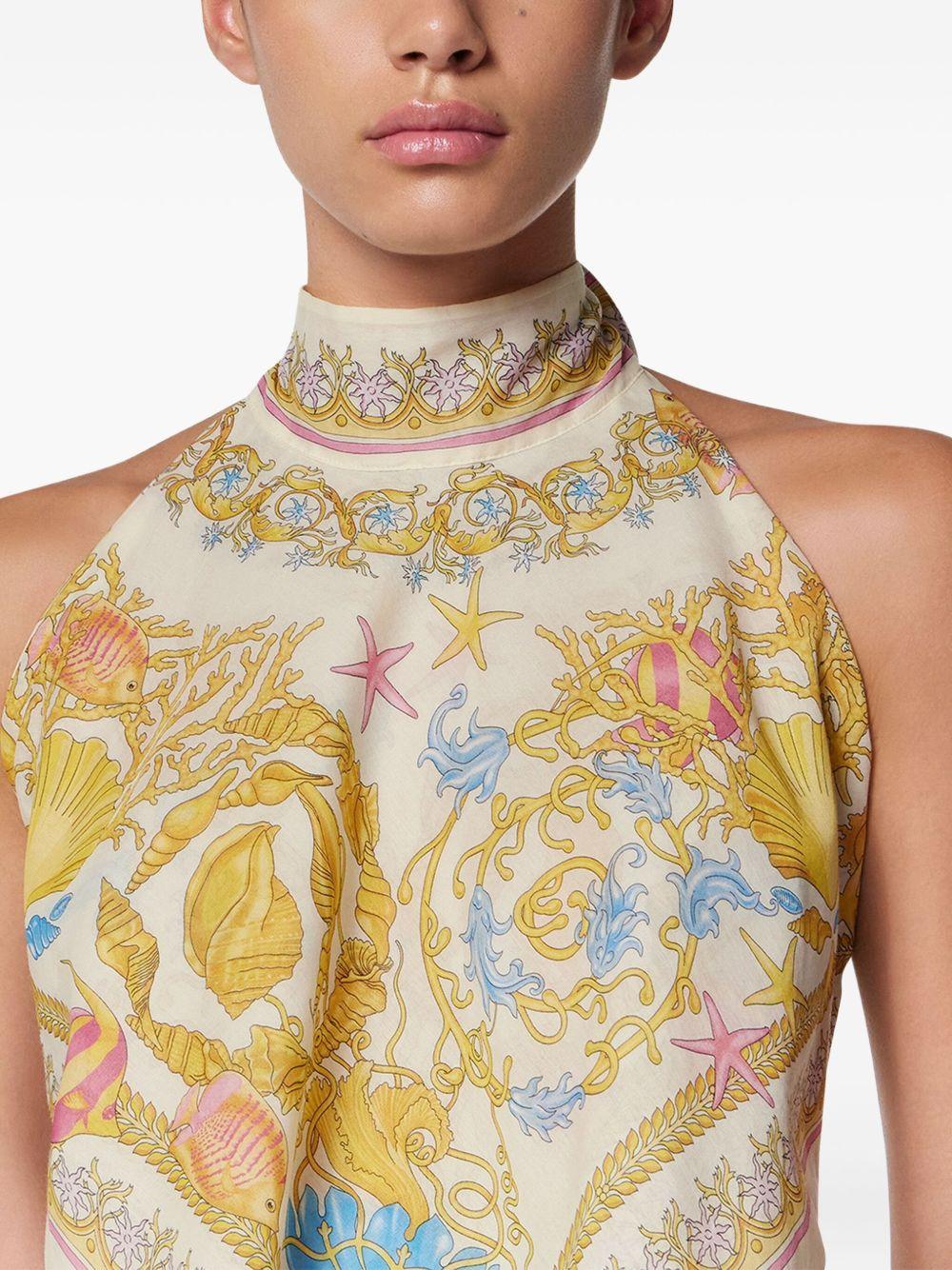 Underwater Barocco cover-up foulard top Product Image