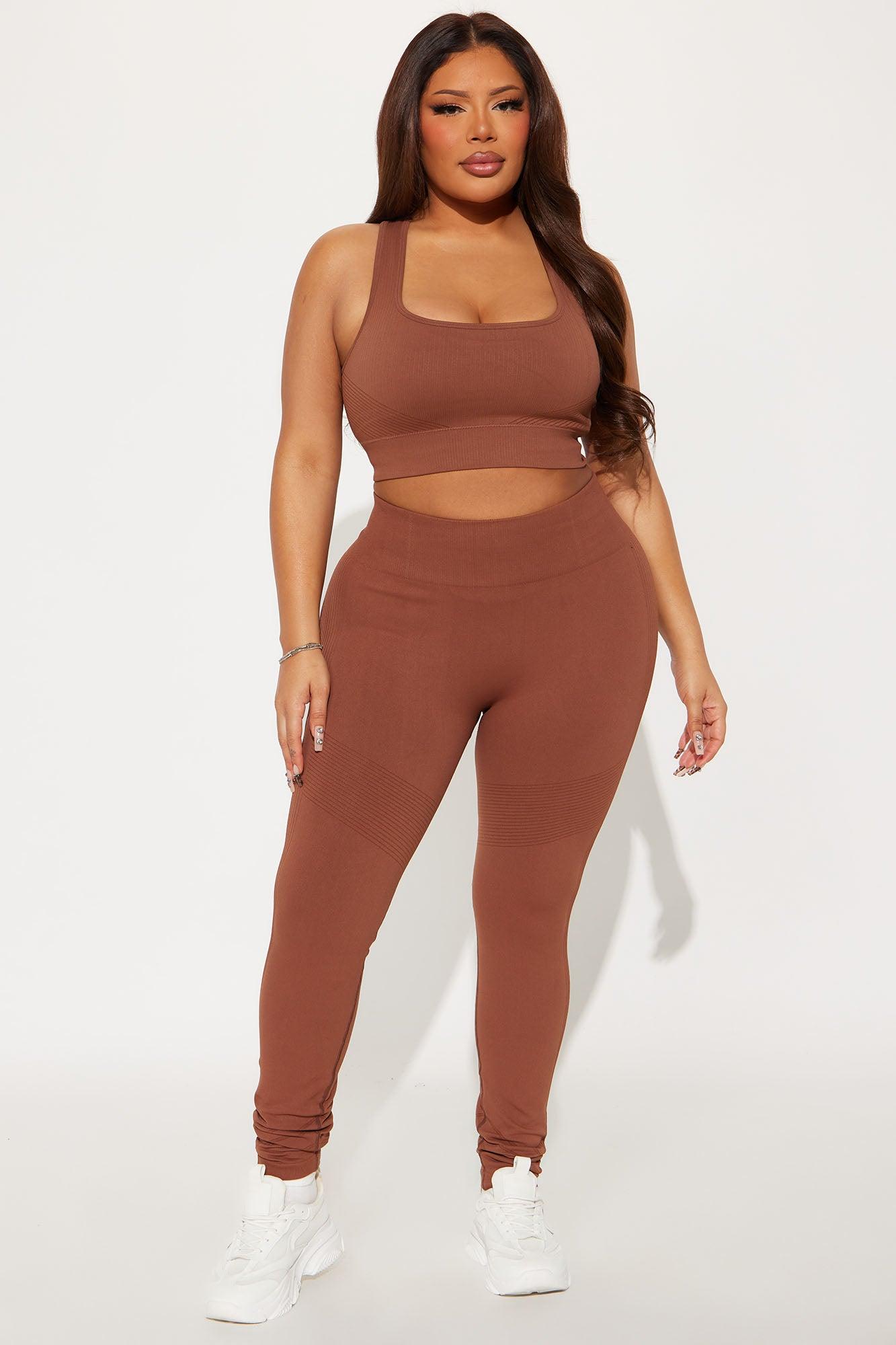 Good Stretch Seamless Active Legging - Mocha Product Image