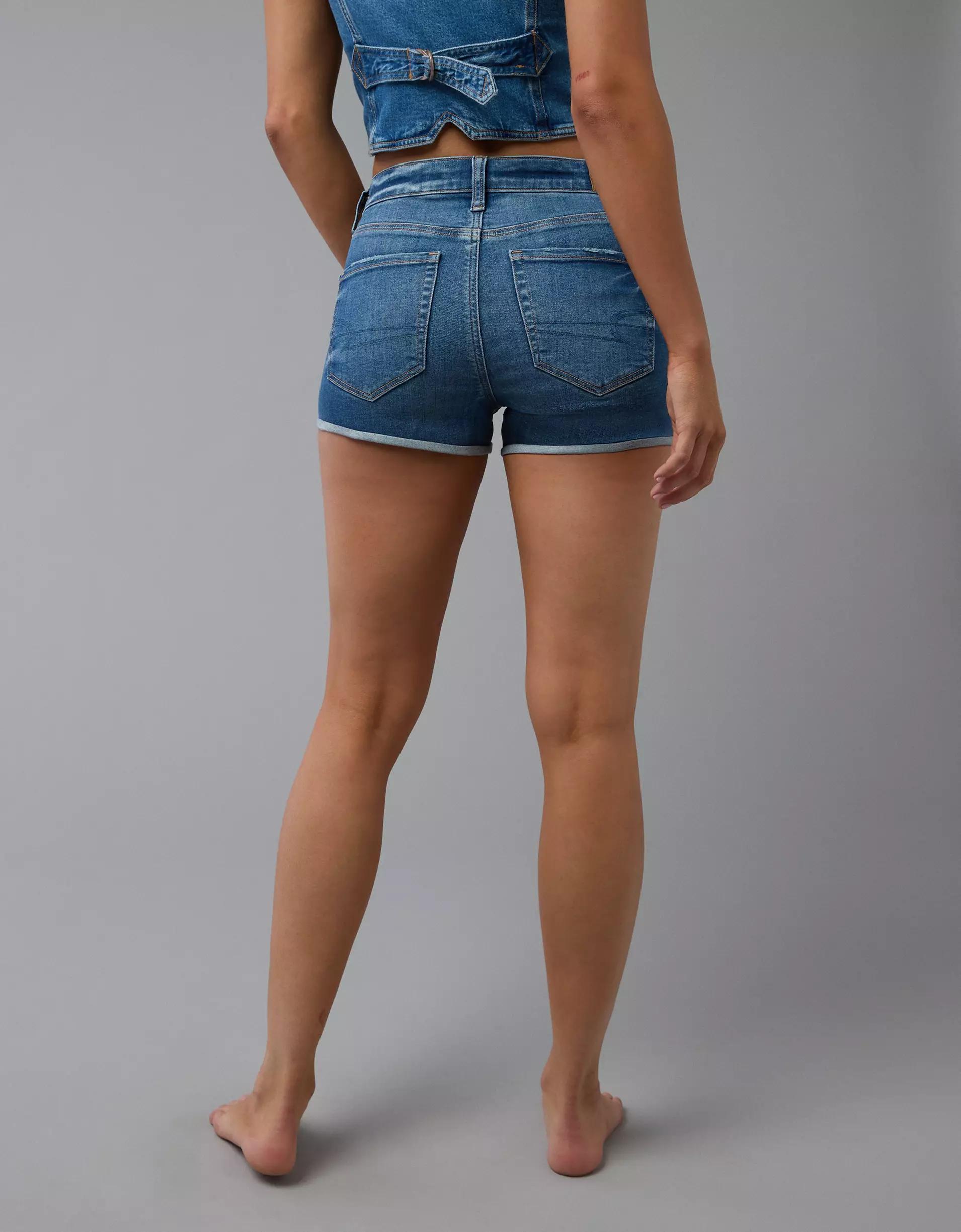 AE Next Level High-Waisted Denim Short Short Product Image