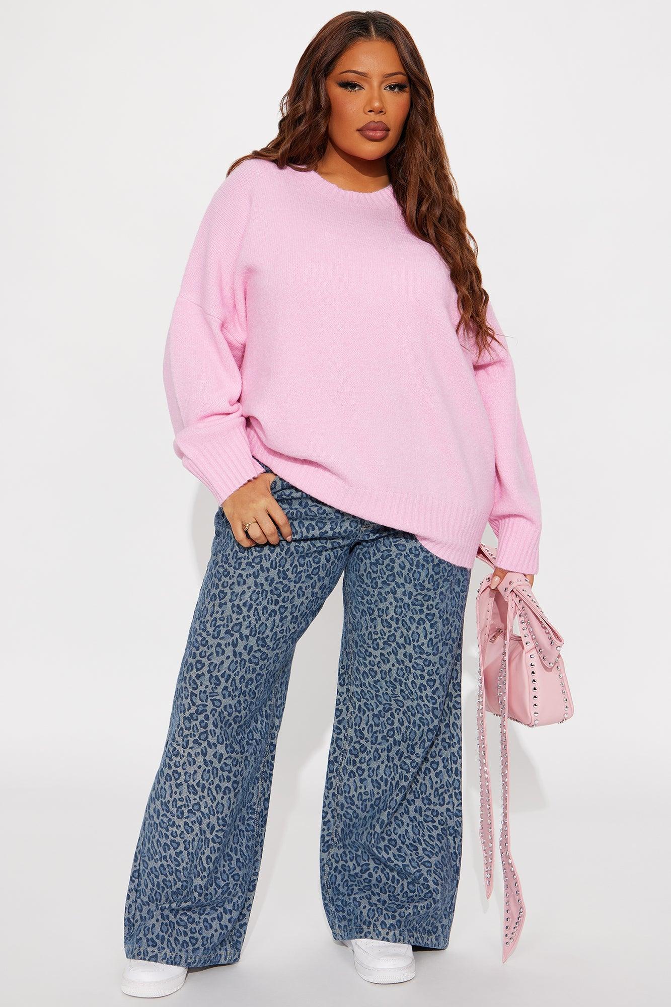 On Wednesdays Pullover Sweater - Pink Female Product Image