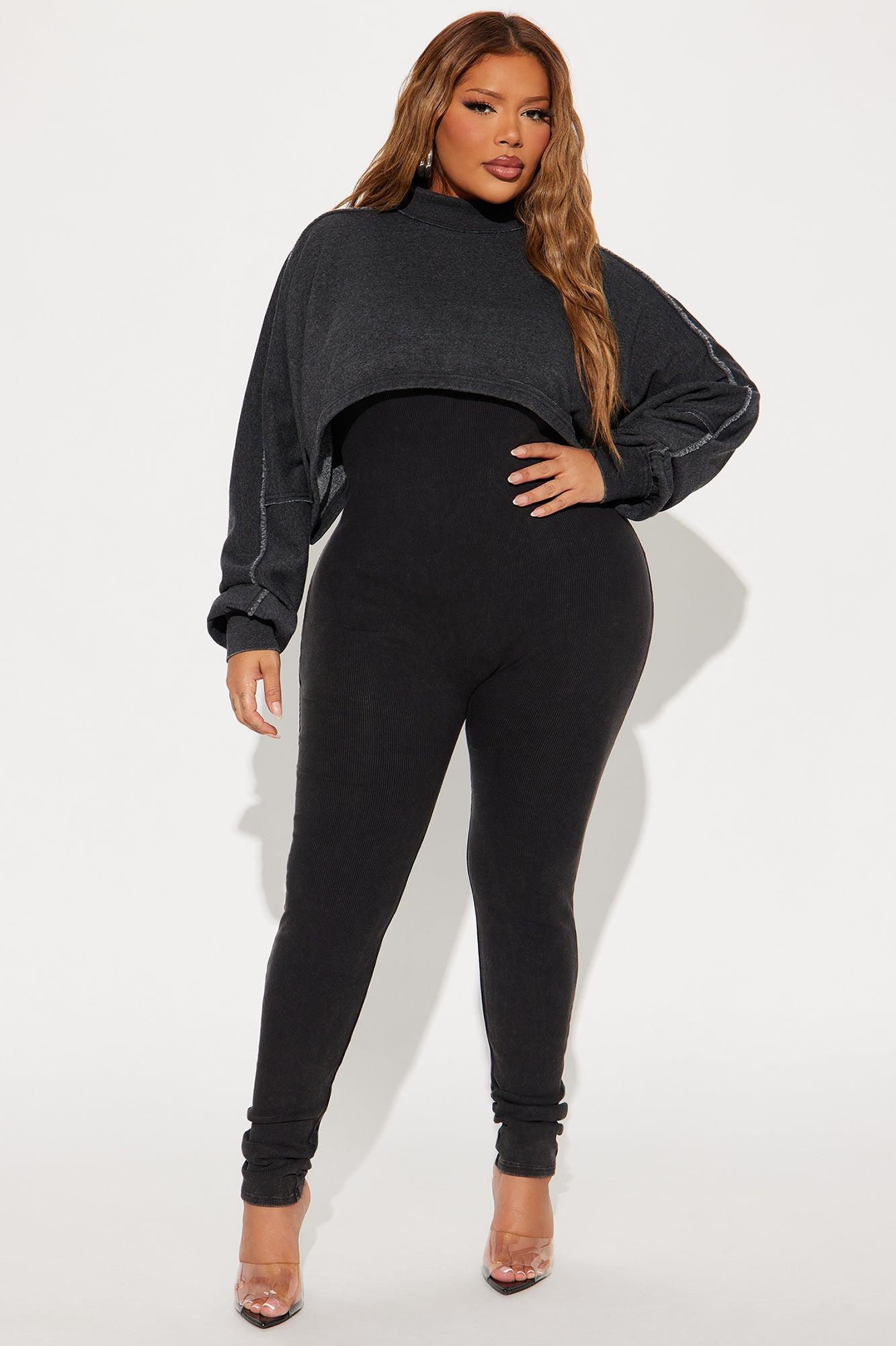 Got To Be Real Jumpsuit Set - Black Product Image