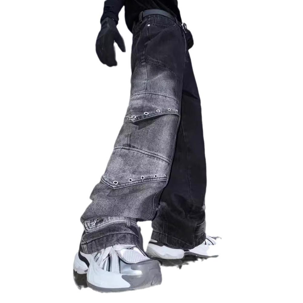 Sopula Vintage Street Deconstructed Cargo Jeans Product Image