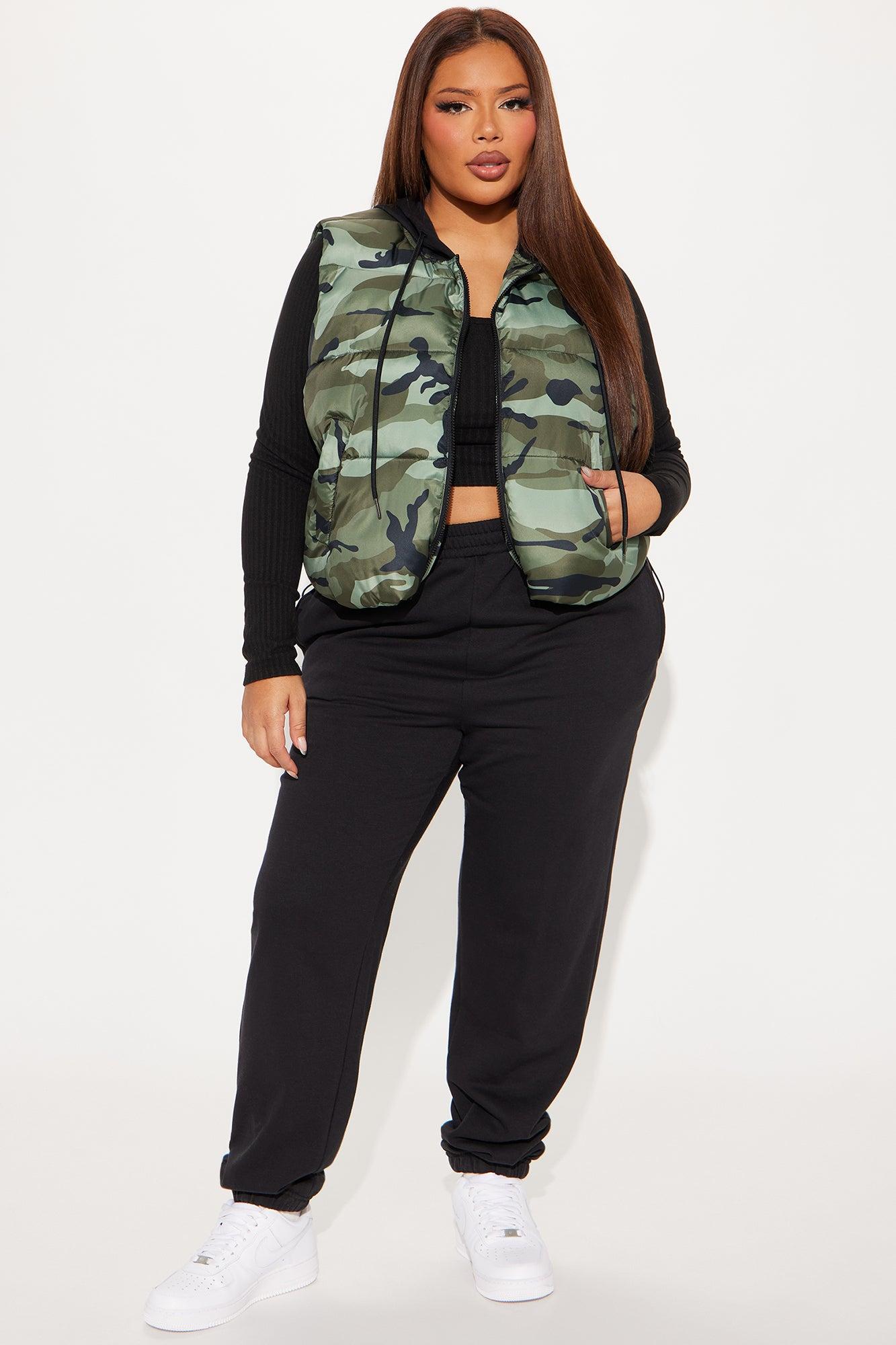 Not Seen Camo Puffer Vest Set - Camouflage Product Image