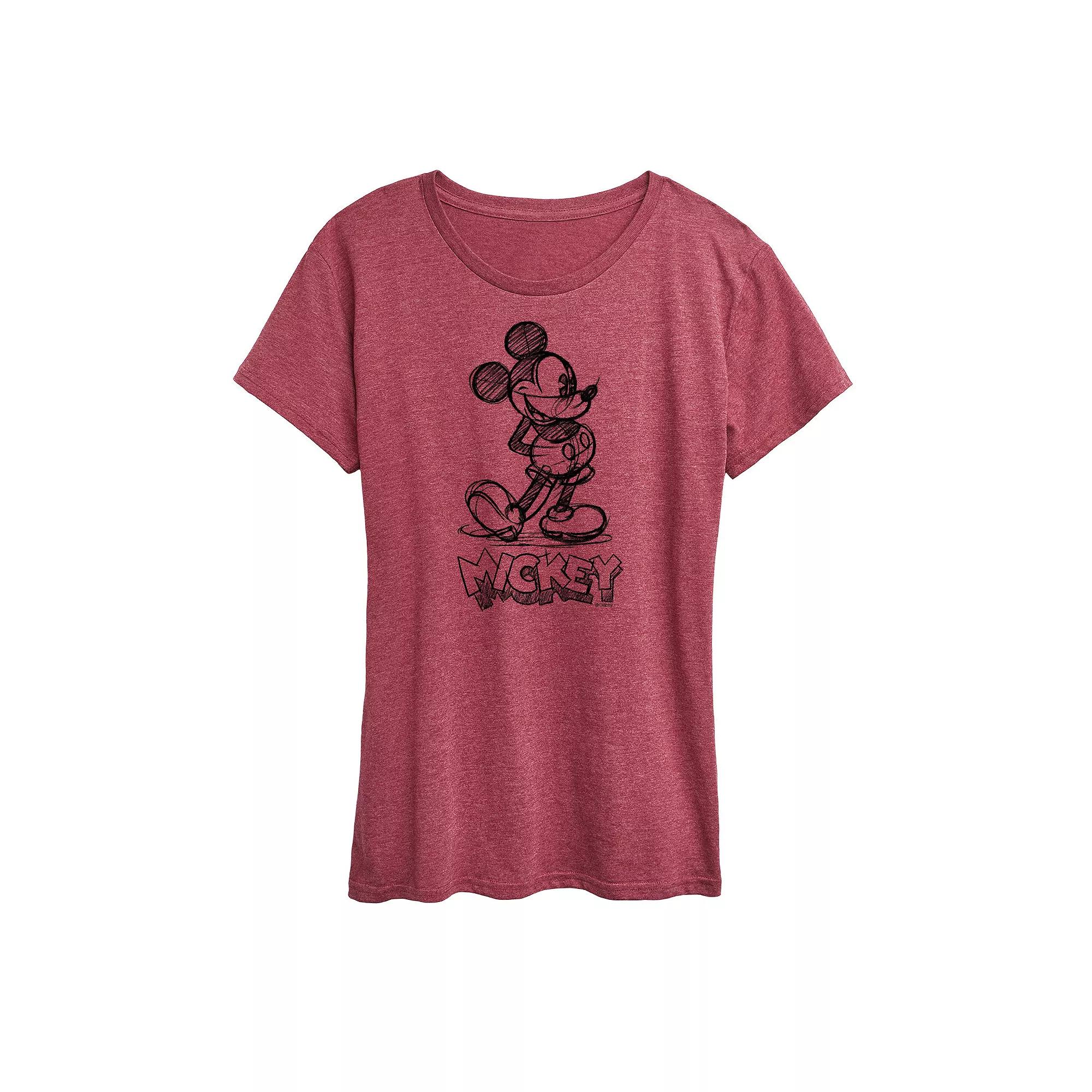 Disney's Mickey Mouse Women's Sketch Graphic Tee, Girl's,  Product Image