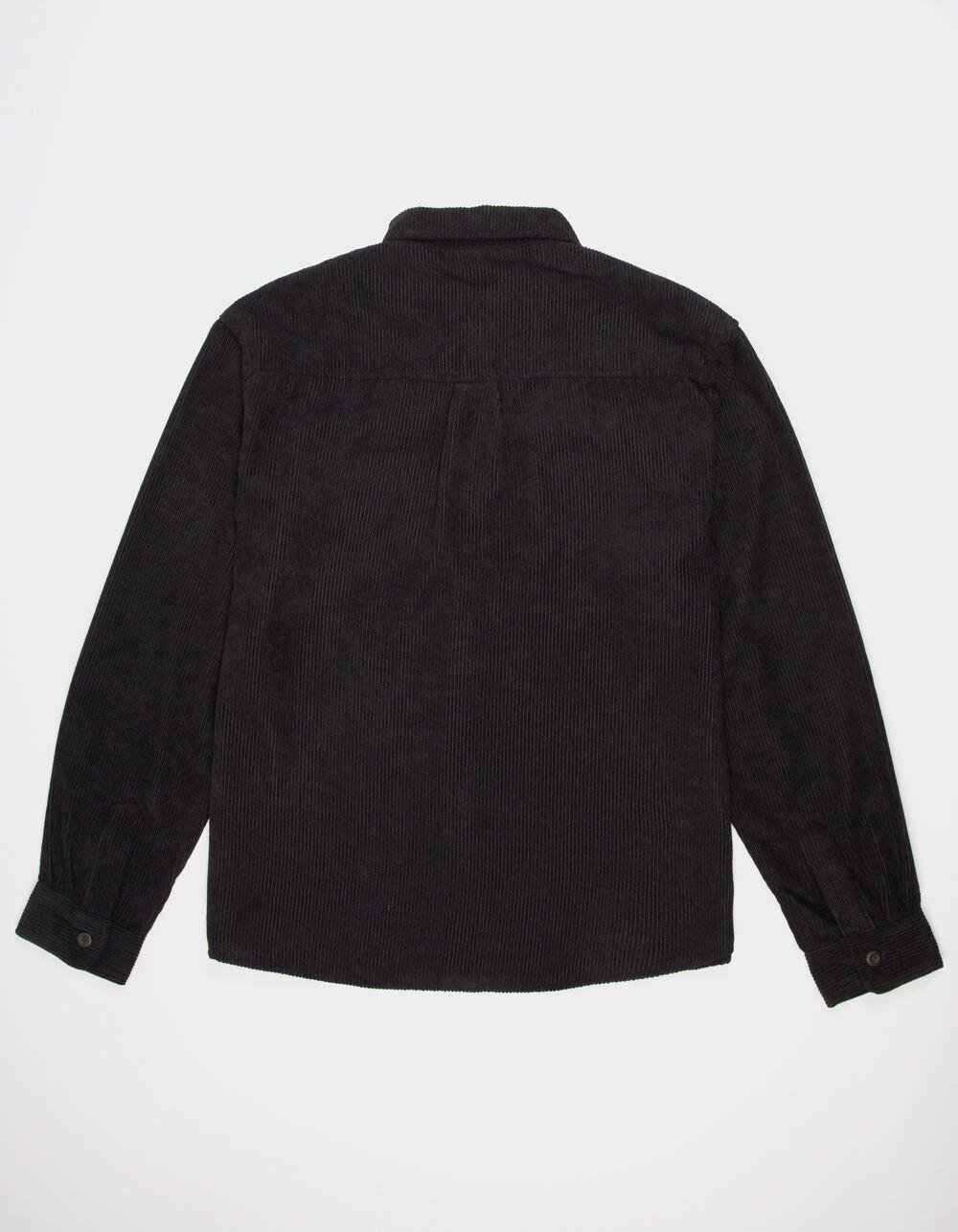 RSQ Mens Oversized Long Sleeve Corduroy Button Up Shirt - BLACK Product Image