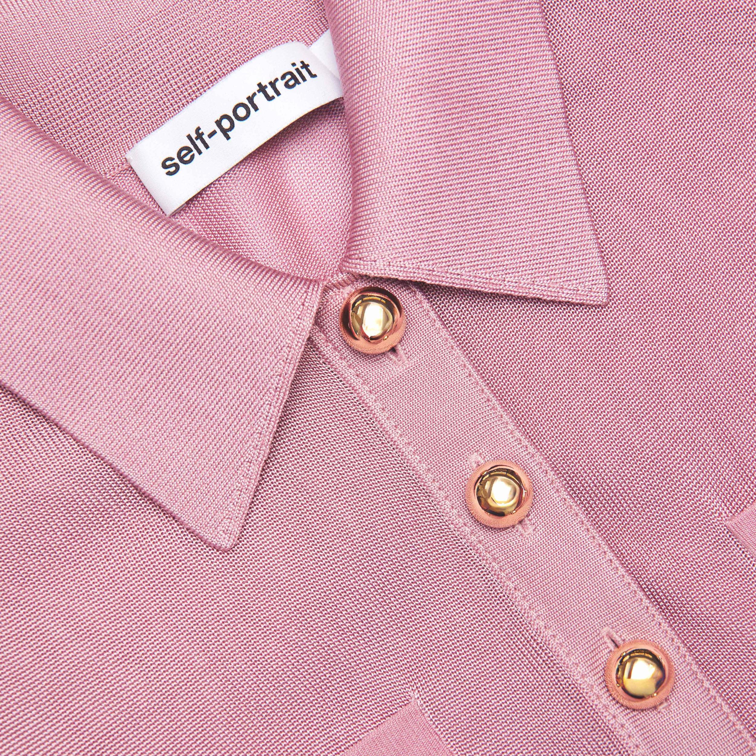 Pink Viscose Knit Midi Dress Product Image