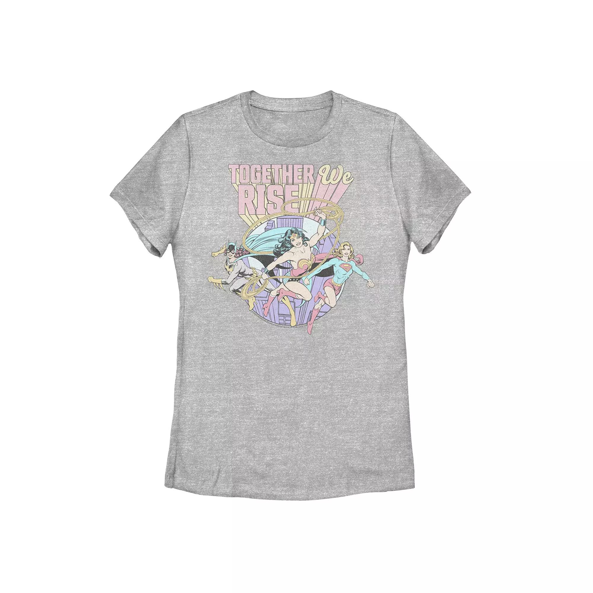Juniors' DC Comics Wonder Woman "Together We Rise" Graphic Tee, Girl's, Size: XXL, Athletic Grey Product Image