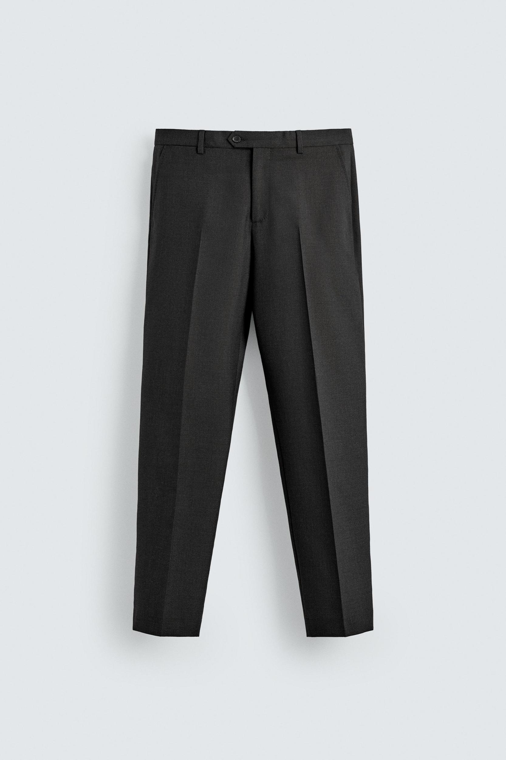 100% WOOL REGULAR FIT SUIT PANTS Product Image