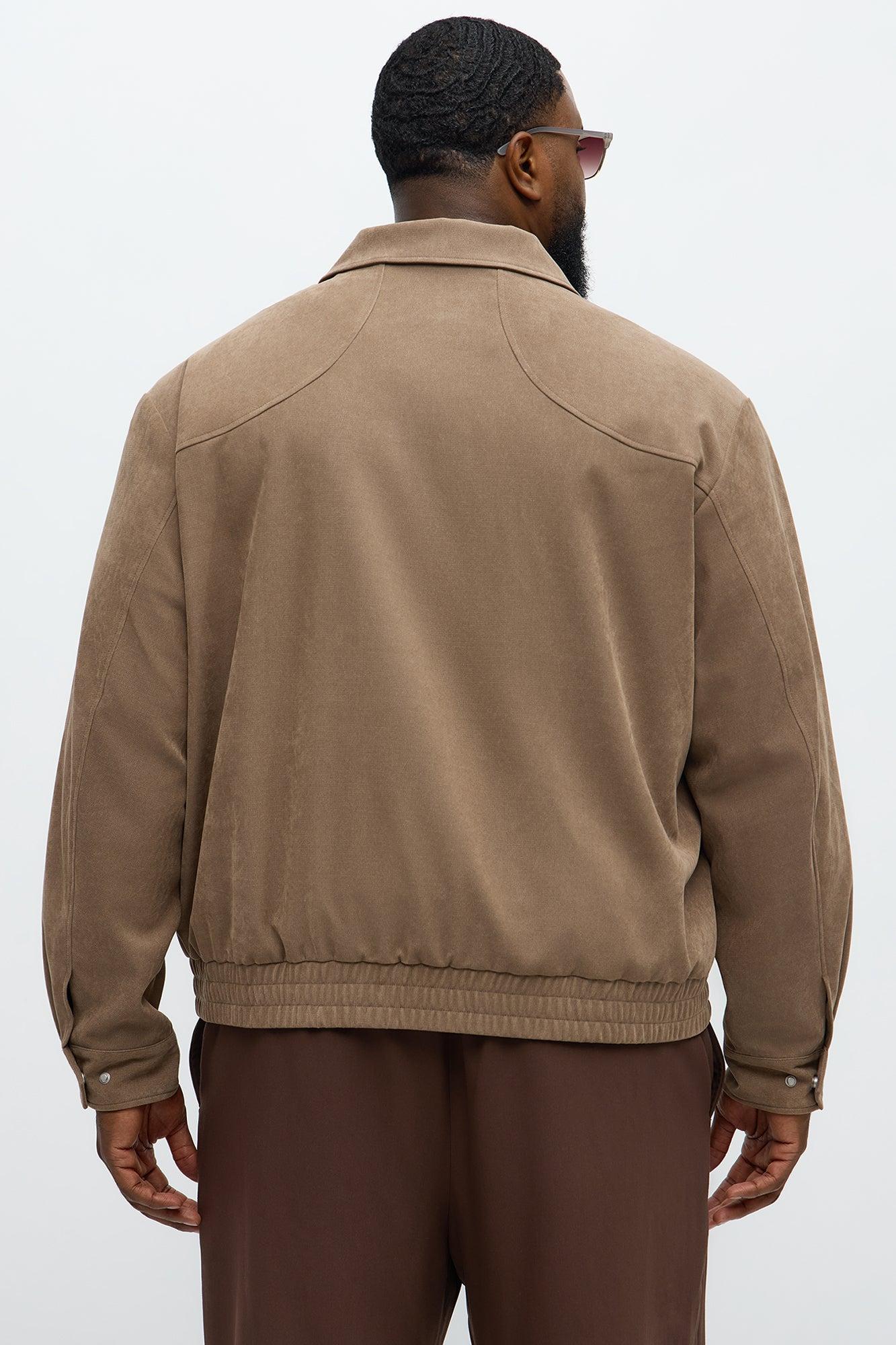 Side Street Paneled Bomber Jacket - Brown Male Product Image