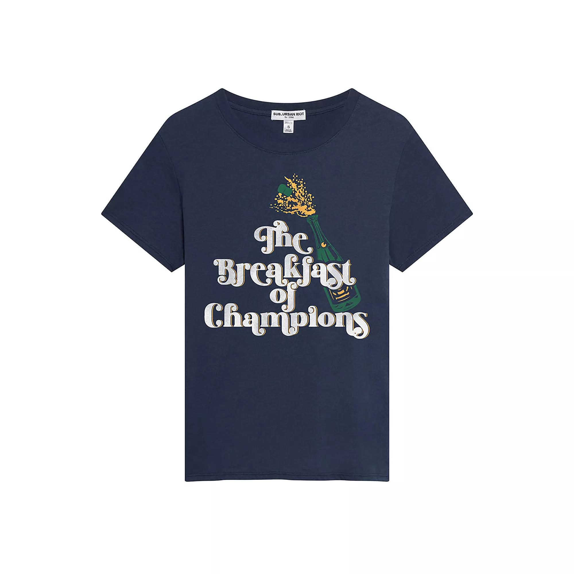 Women's Suburban Riot The Breakfast Of Champions Loose Graphic Tee, Girl's,  Product Image