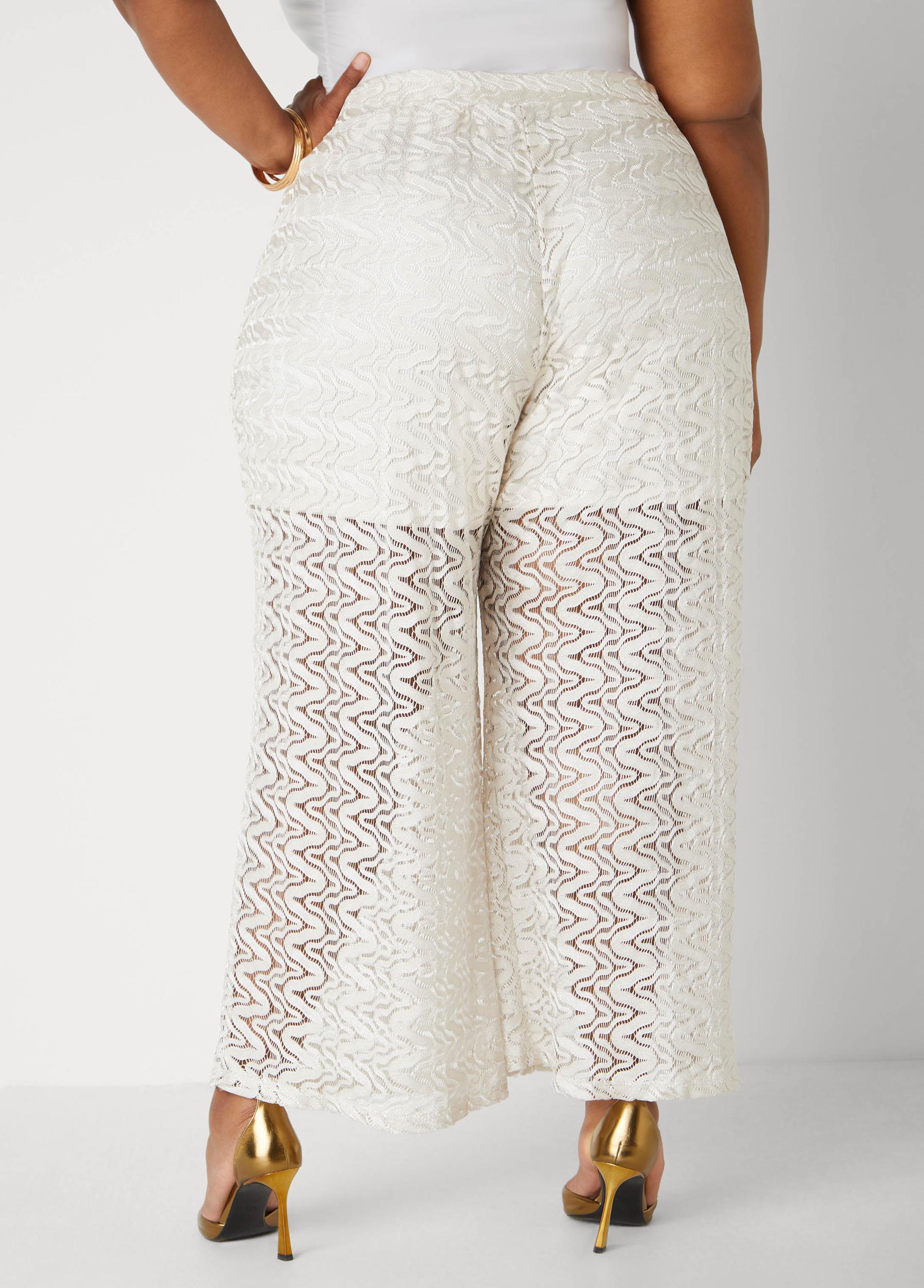 Wide Leg Lace Pants Product Image