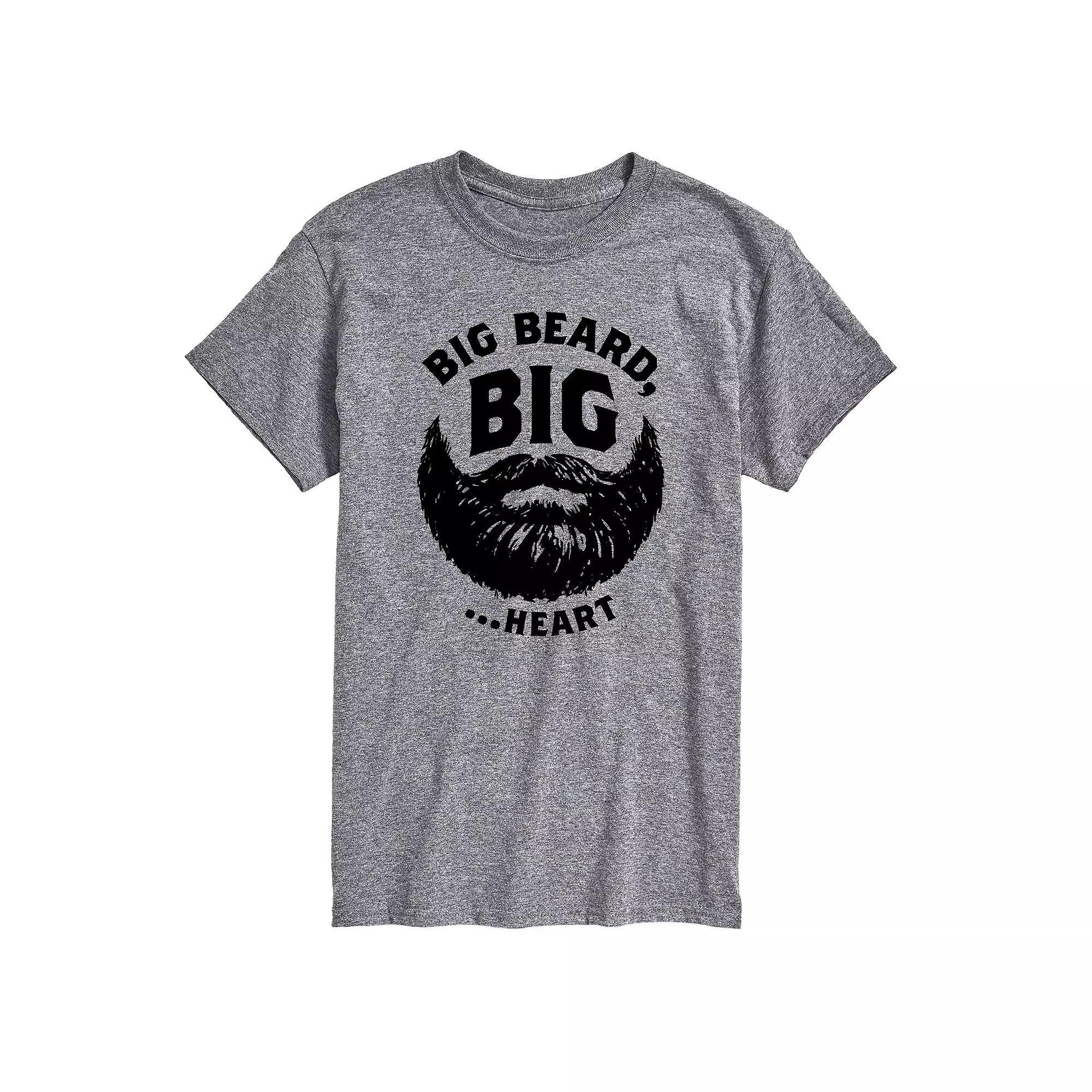 Big & Tall Big Beard Big Heart Graphic Tee, Men's,  Product Image