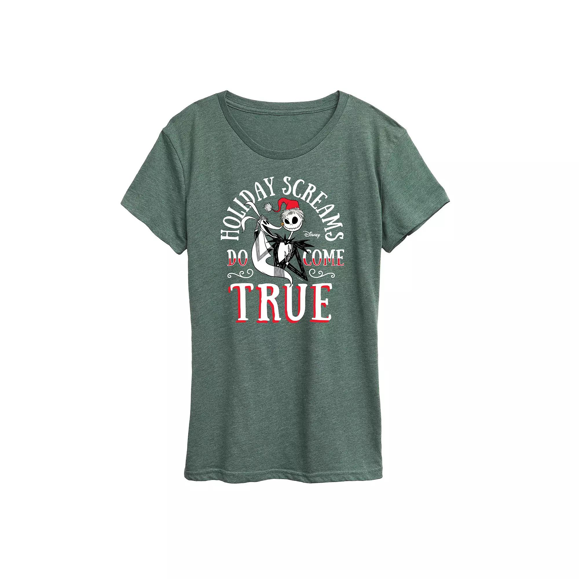 Disney's Nightmare Before Christmas Women's Screams Come True Graphic Tee, Girl's,  Product Image